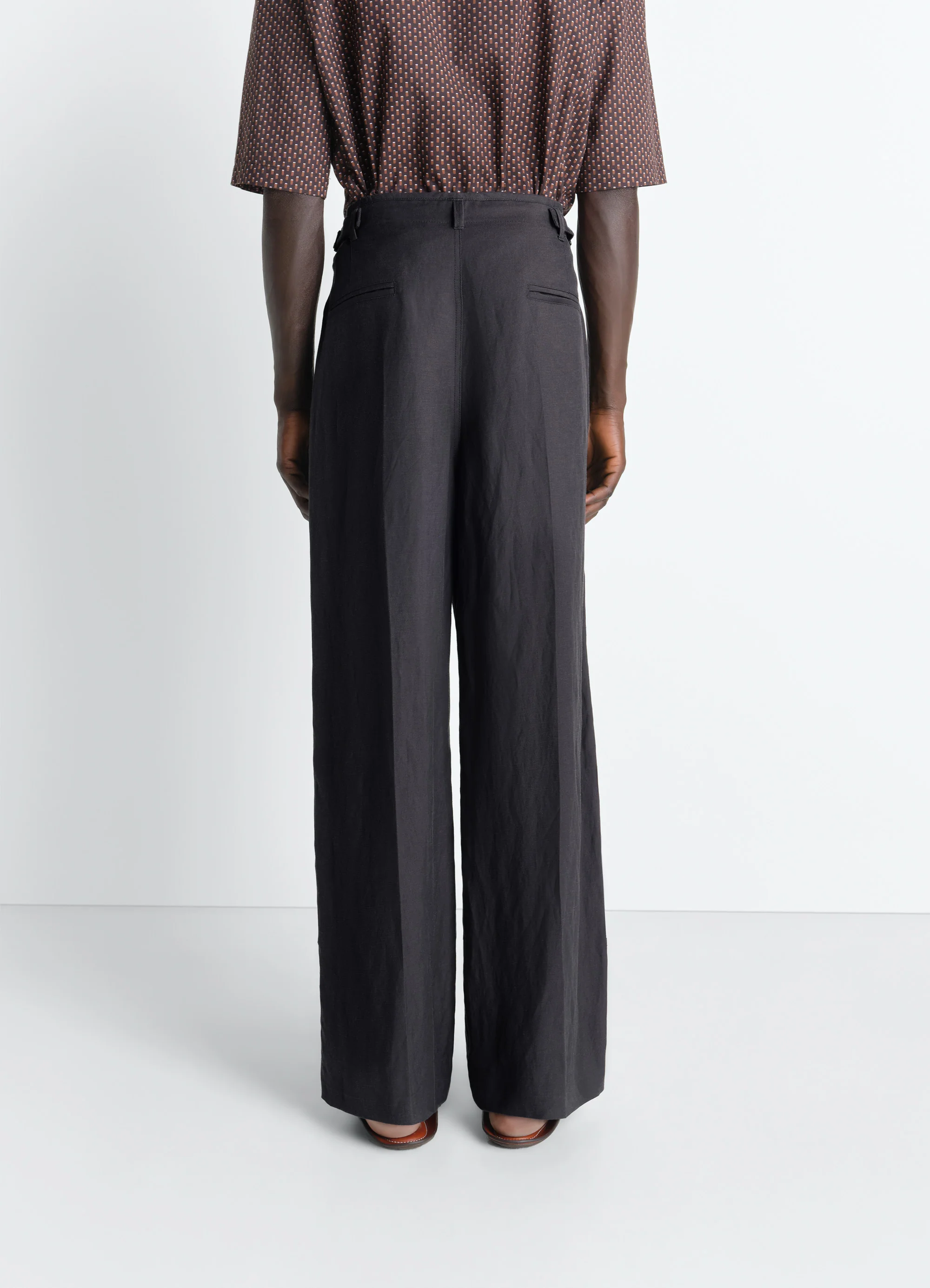 PLEATED TAILORED PANTS IN VISCOSE LINEN GABARDINE - Image 5