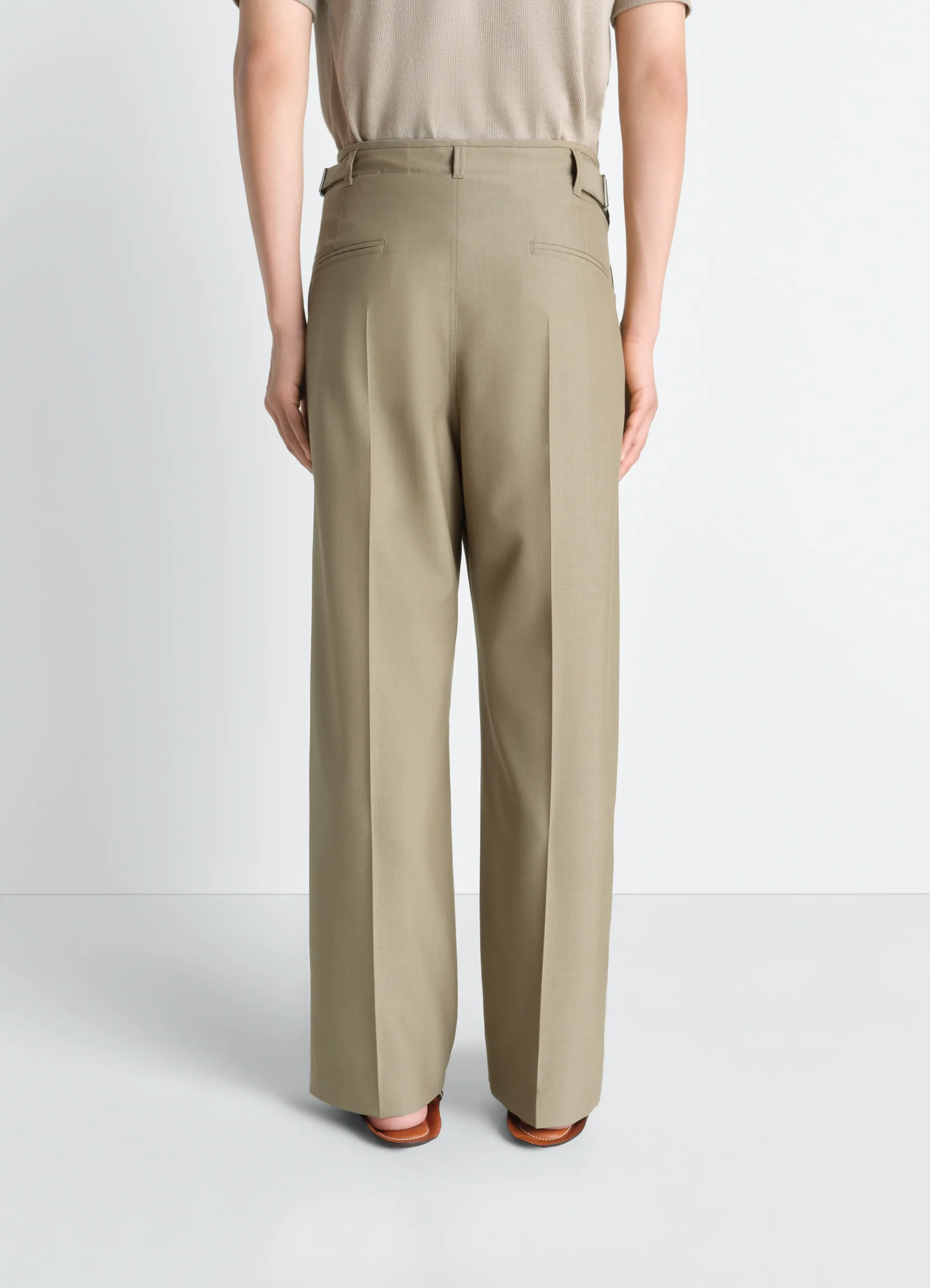 PLEATED TAILORED PANTS IN POLYWOOL - Image 4