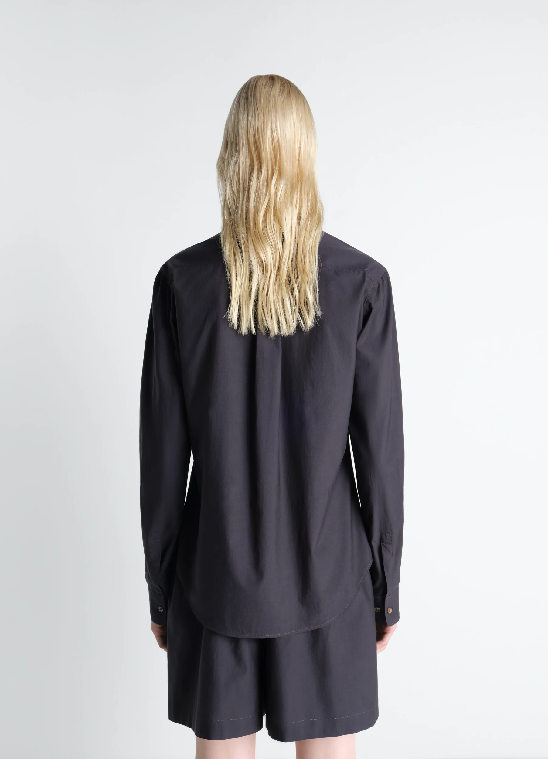 POINTED COLLAR SHIRT IN WASHED COTTON SILK - Image 4