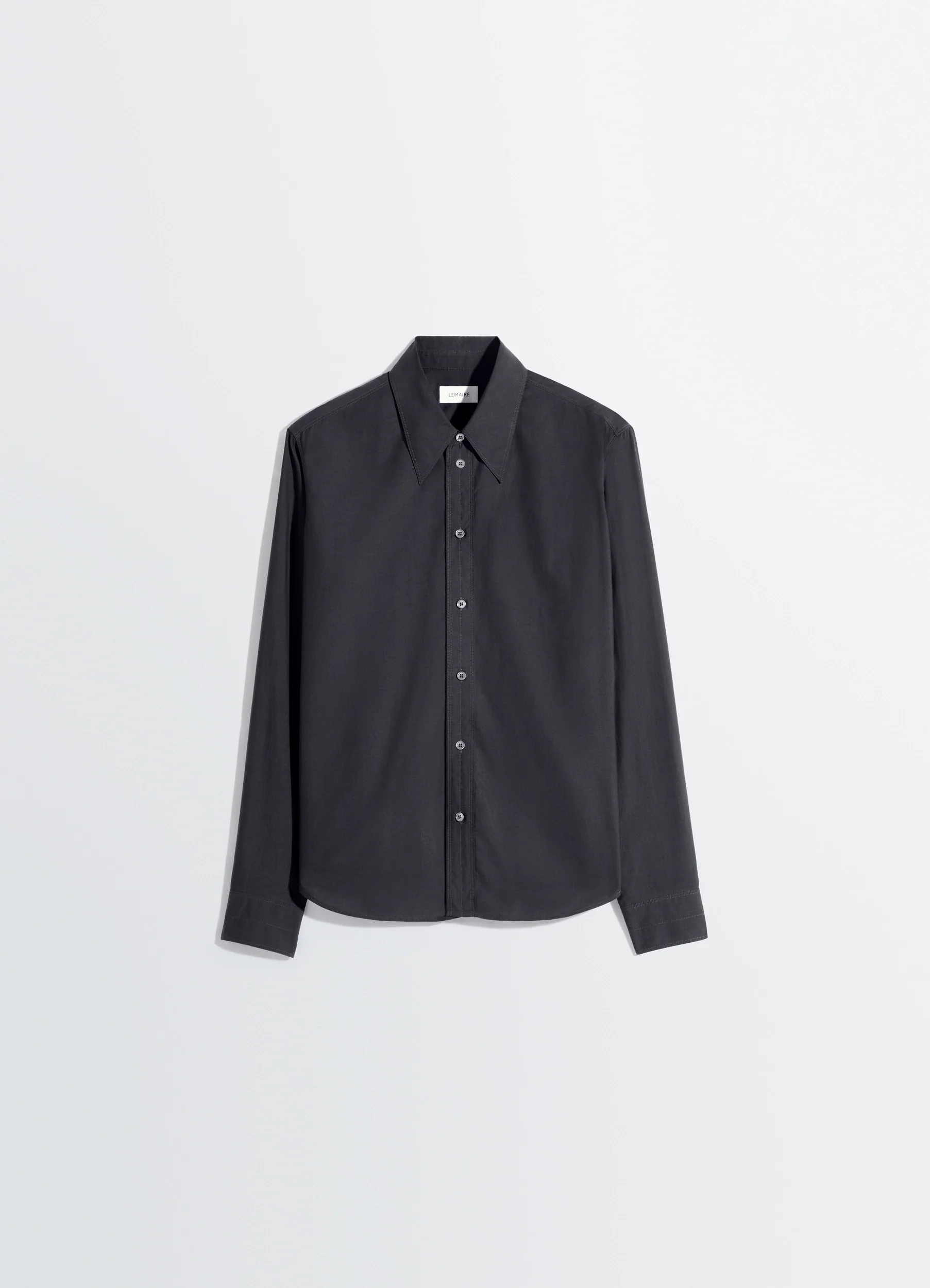 POINTED COLLAR SHIRT IN WASHED COTTON SILK - Image 5