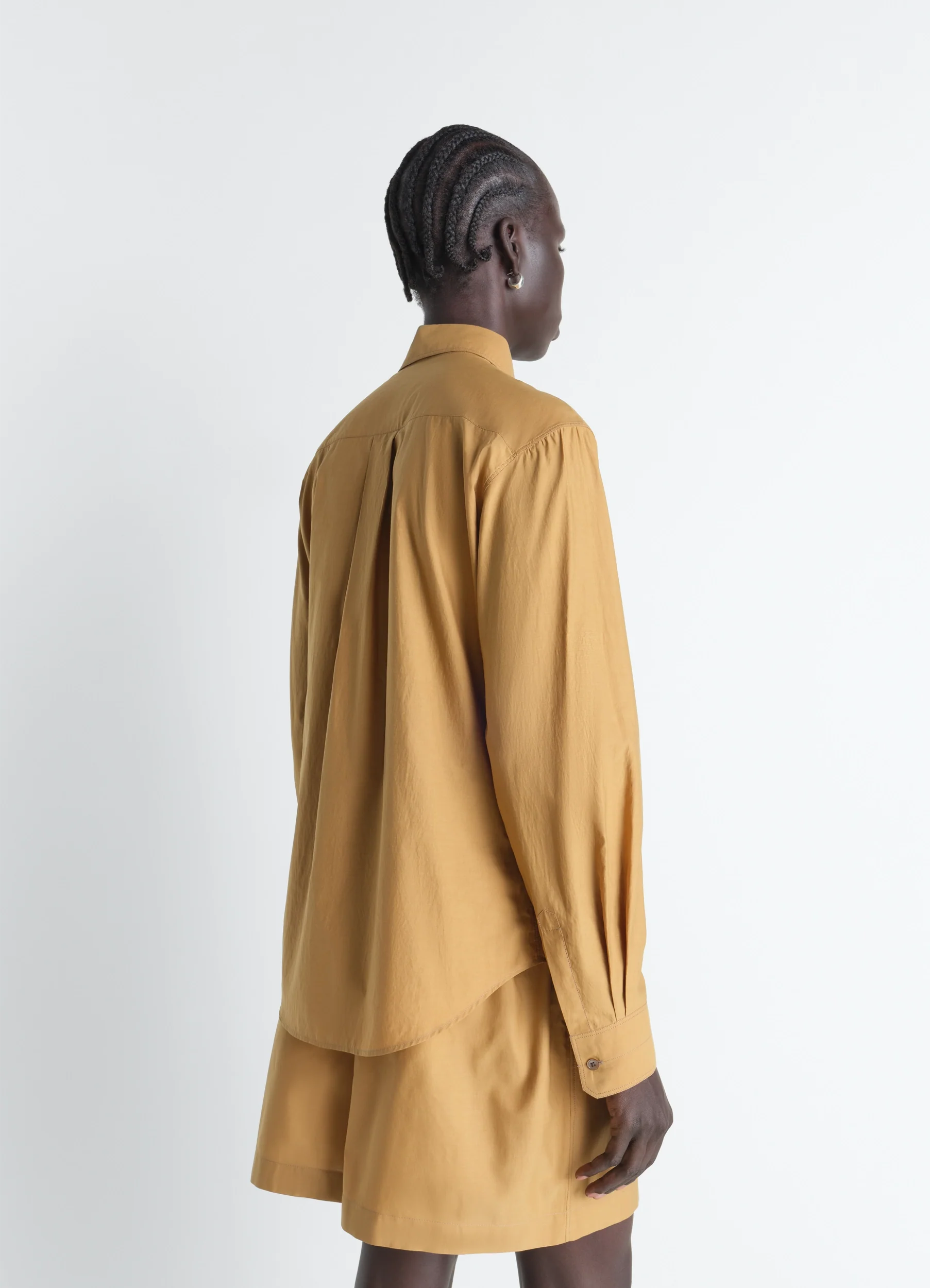 POINTED COLLAR SHIRT IN WASHED COTTON SILK - Image 5