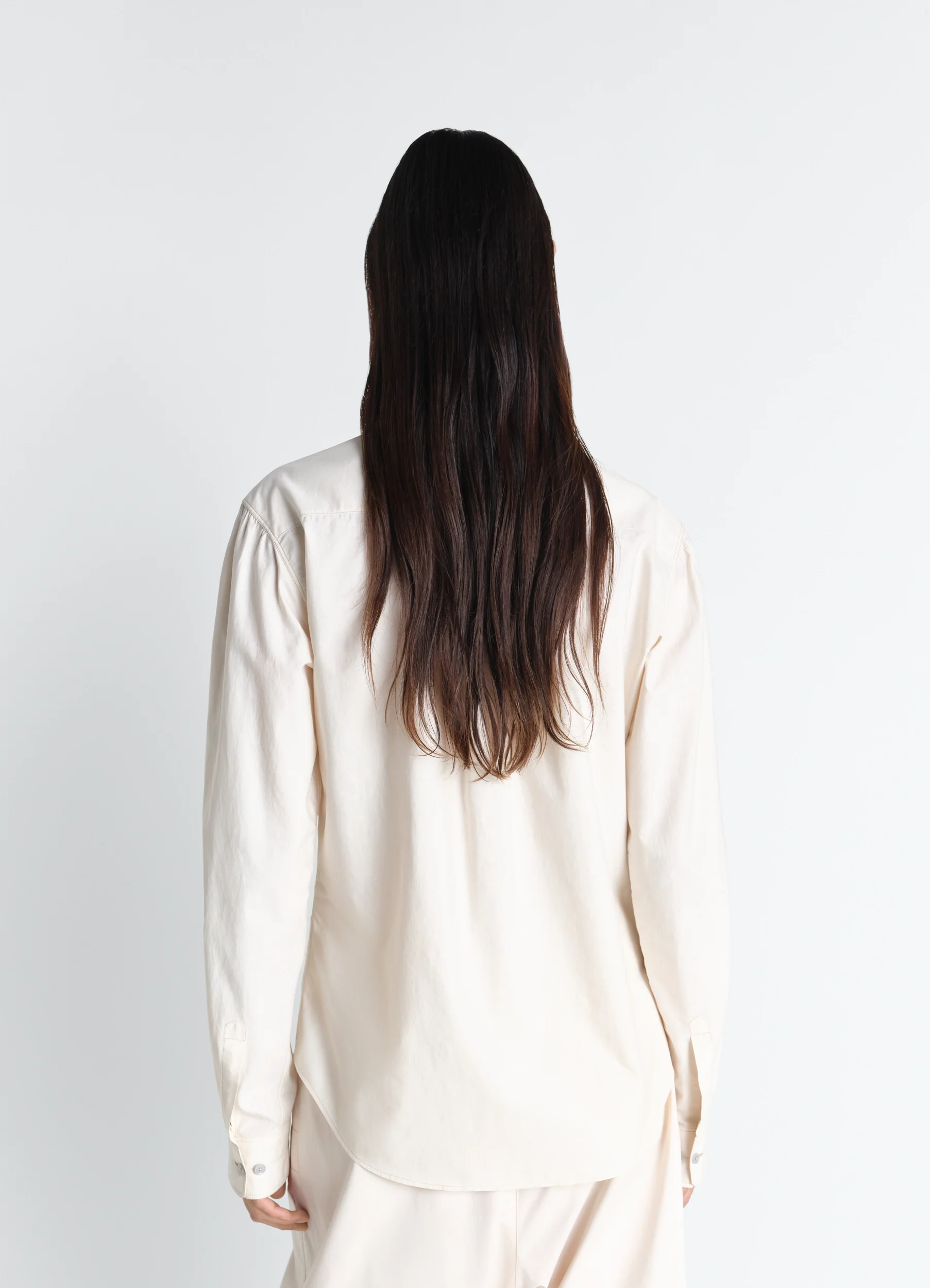 POINTED COLLAR SHIRT IN WASHED COTTON SILK - Image 4