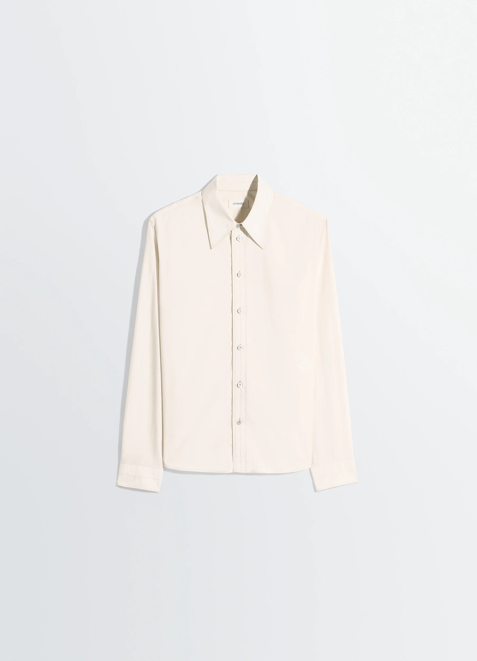 POINTED COLLAR SHIRT IN WASHED COTTON SILK - Image 5