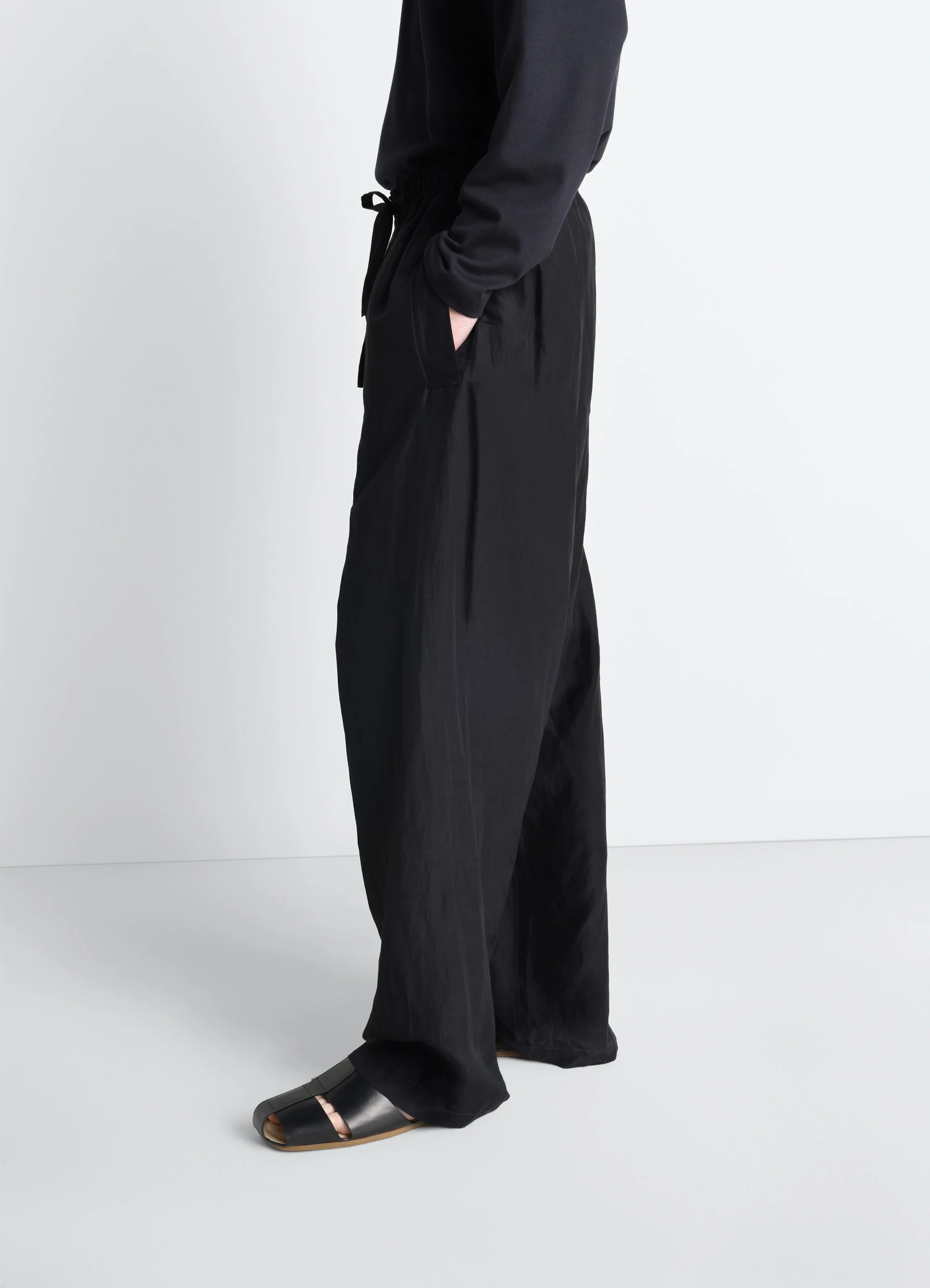 PYJAMA PANTS IN LINEN VISCOSE - Image 2