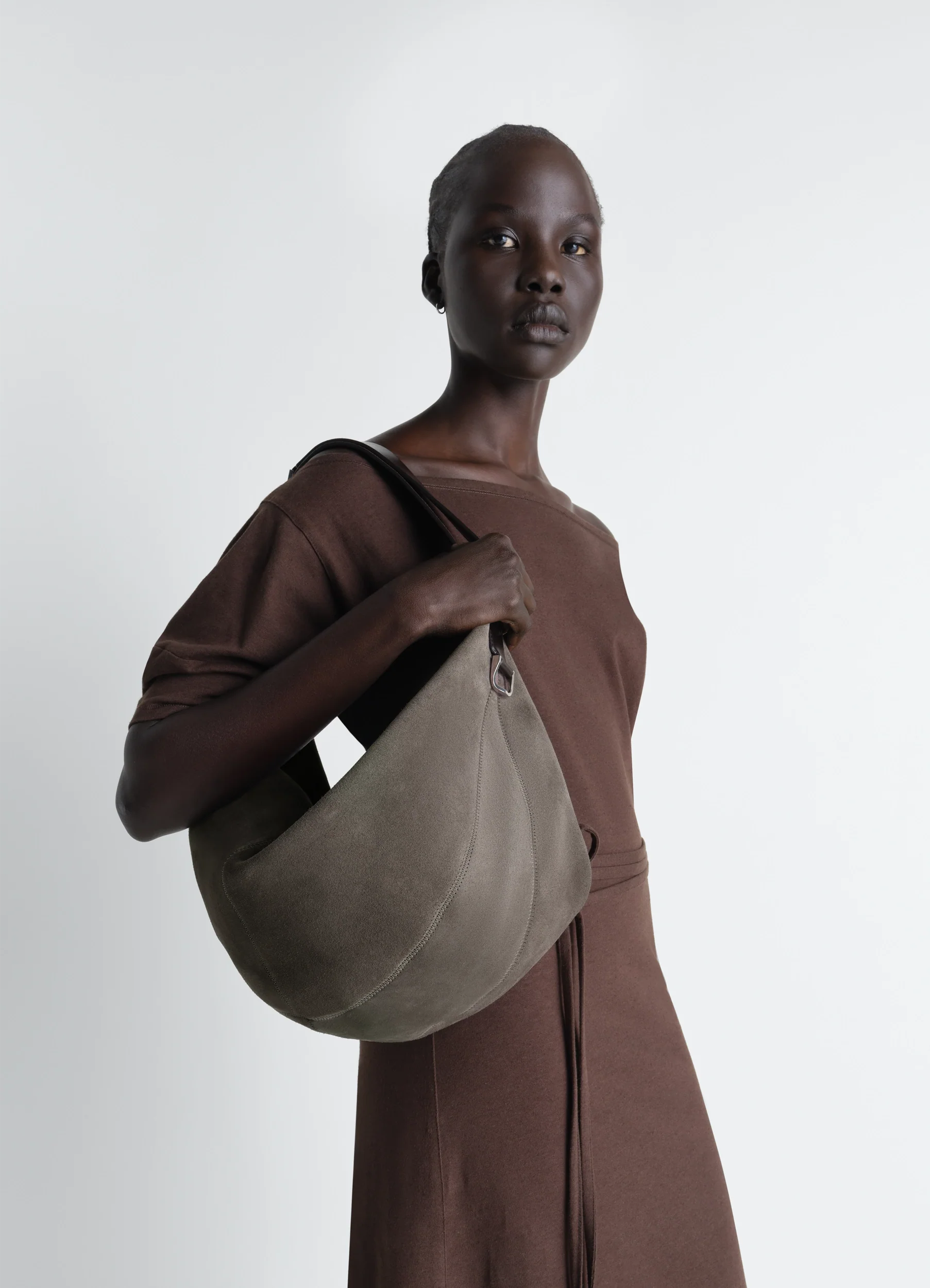 QUIVER CLIP BAG IN SUEDE LEATHER - Image 3