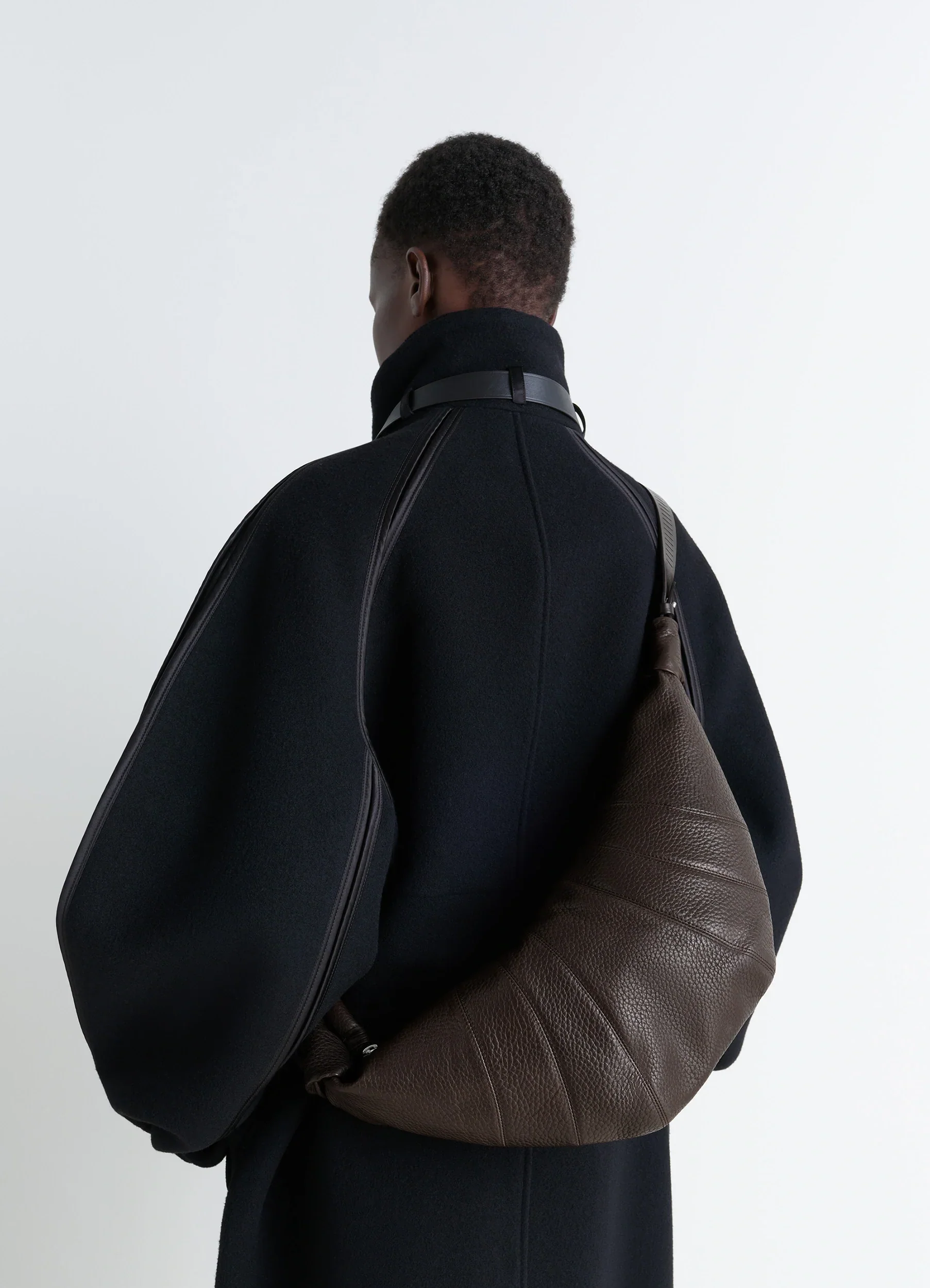 RAIL BELT MEDIUM CROISSANT BAG IN LEATHER - Image 3