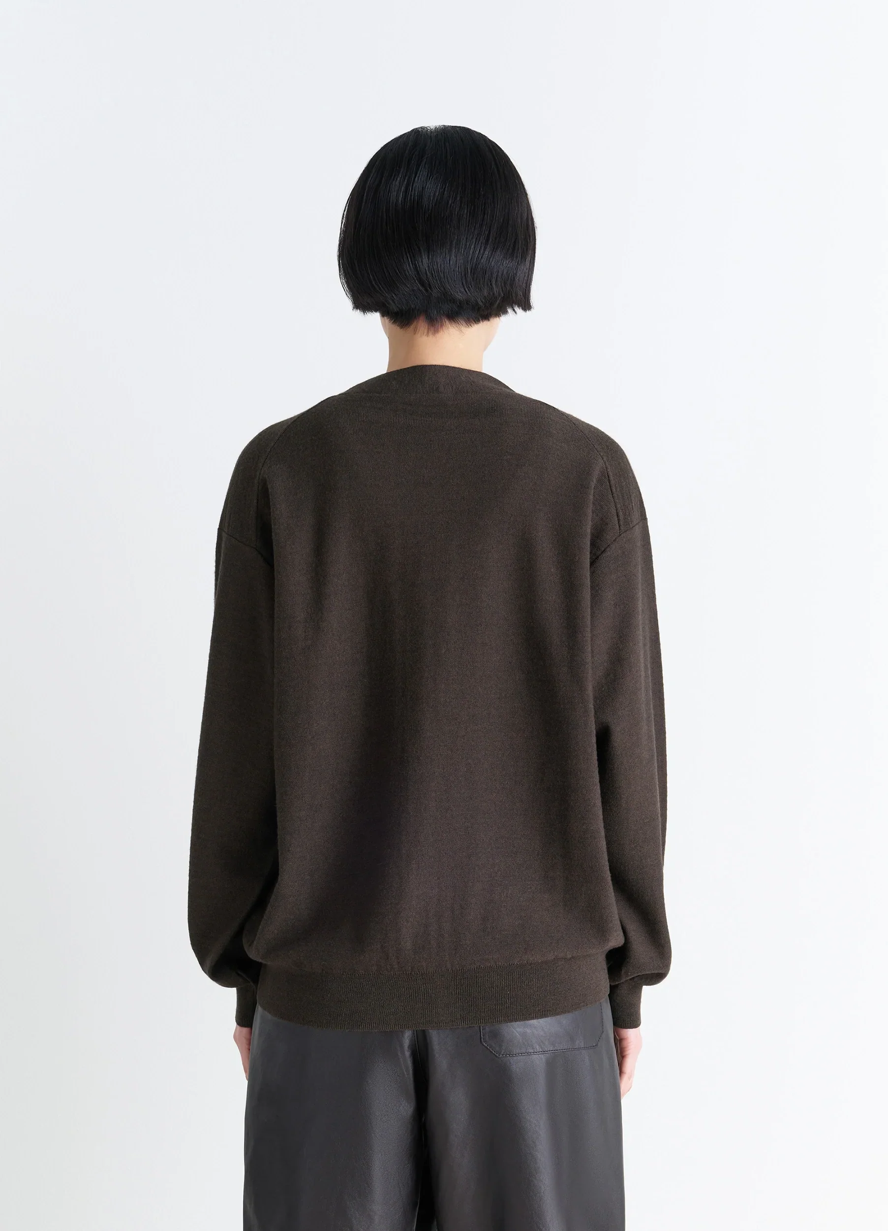 RELAXED TWISTED CARDIGAN IN MERINO BLEND - Image 5