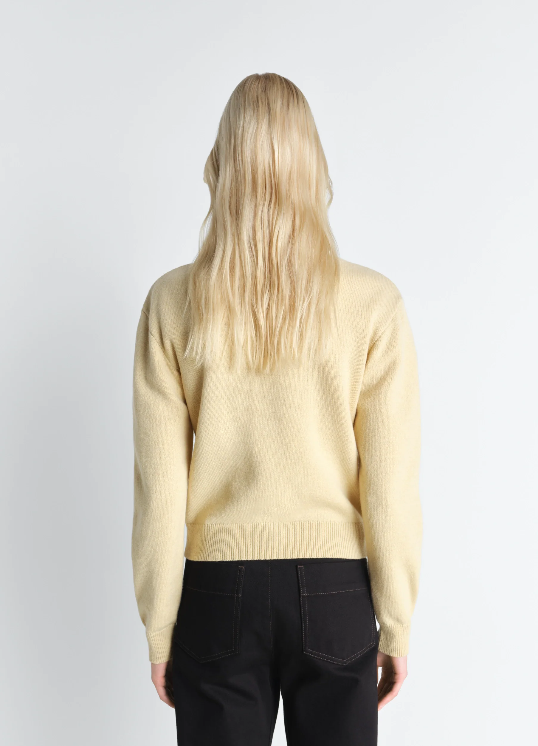 REVERSIBLE BUTTONED SWEATER IN CASHMERE WOOL - Image 4