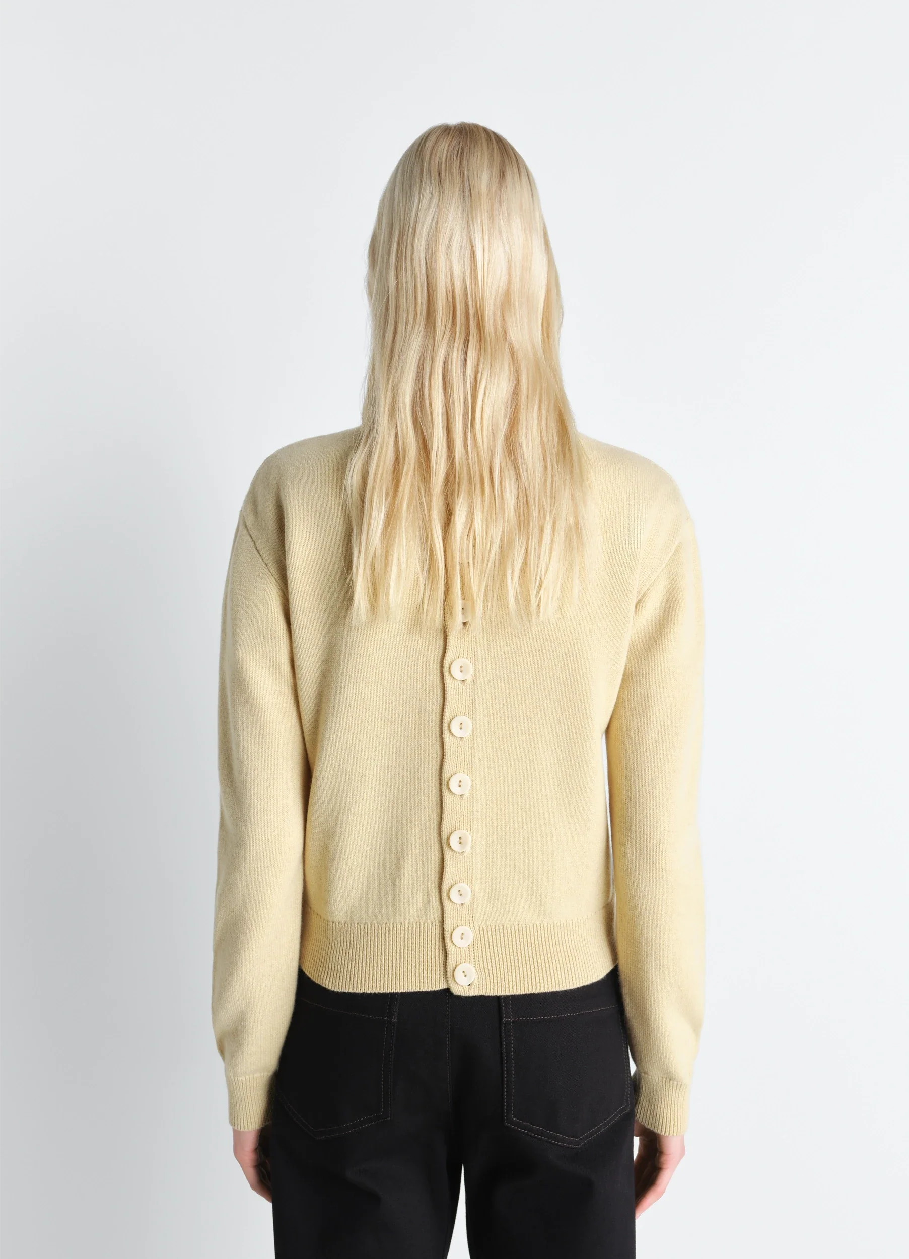 REVERSIBLE BUTTONED SWEATER IN CASHMERE WOOL - Image 5