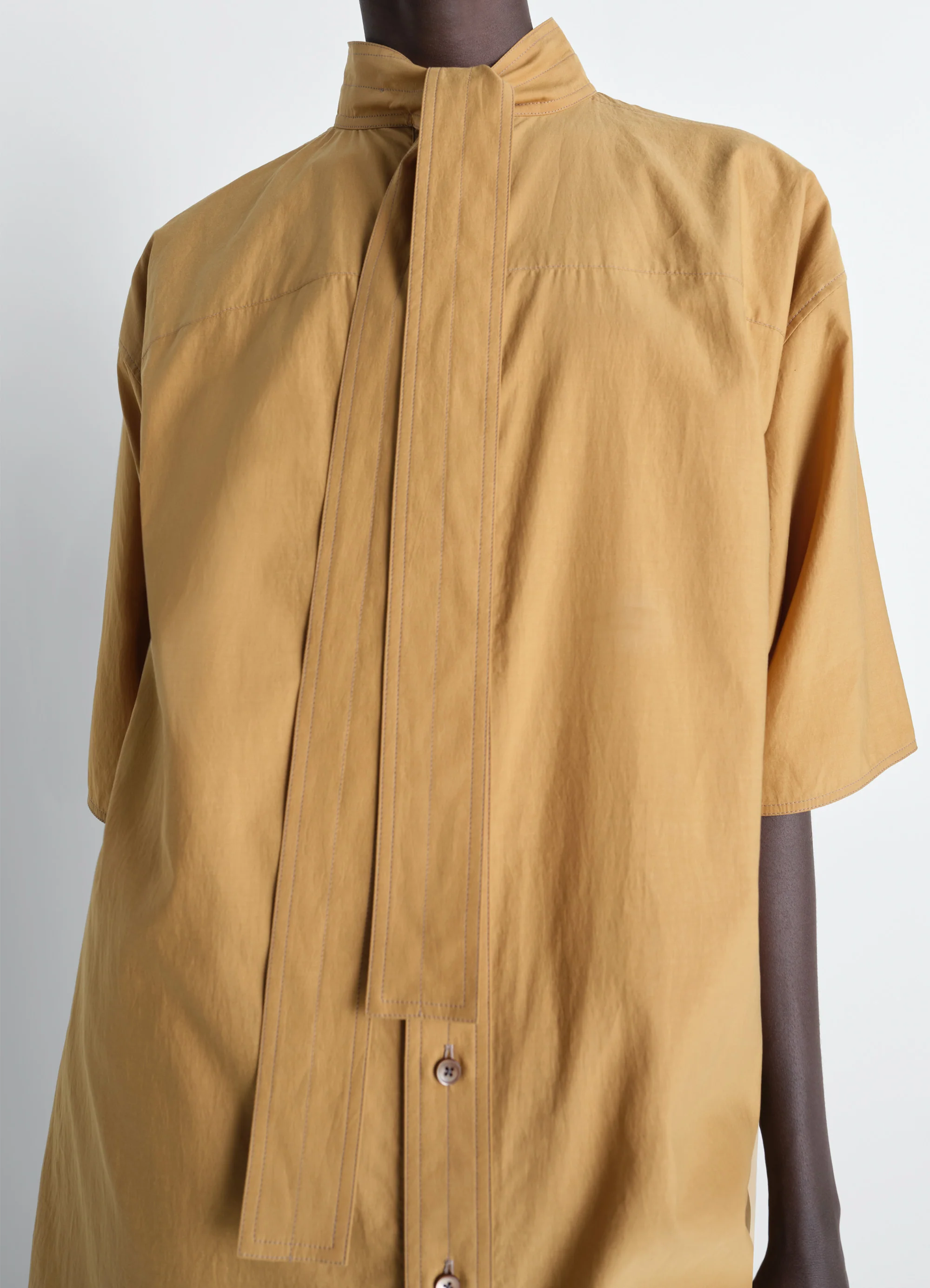 REVERSIBLE TUBE DRESS IN WASHED COTTON SILK - Image 4
