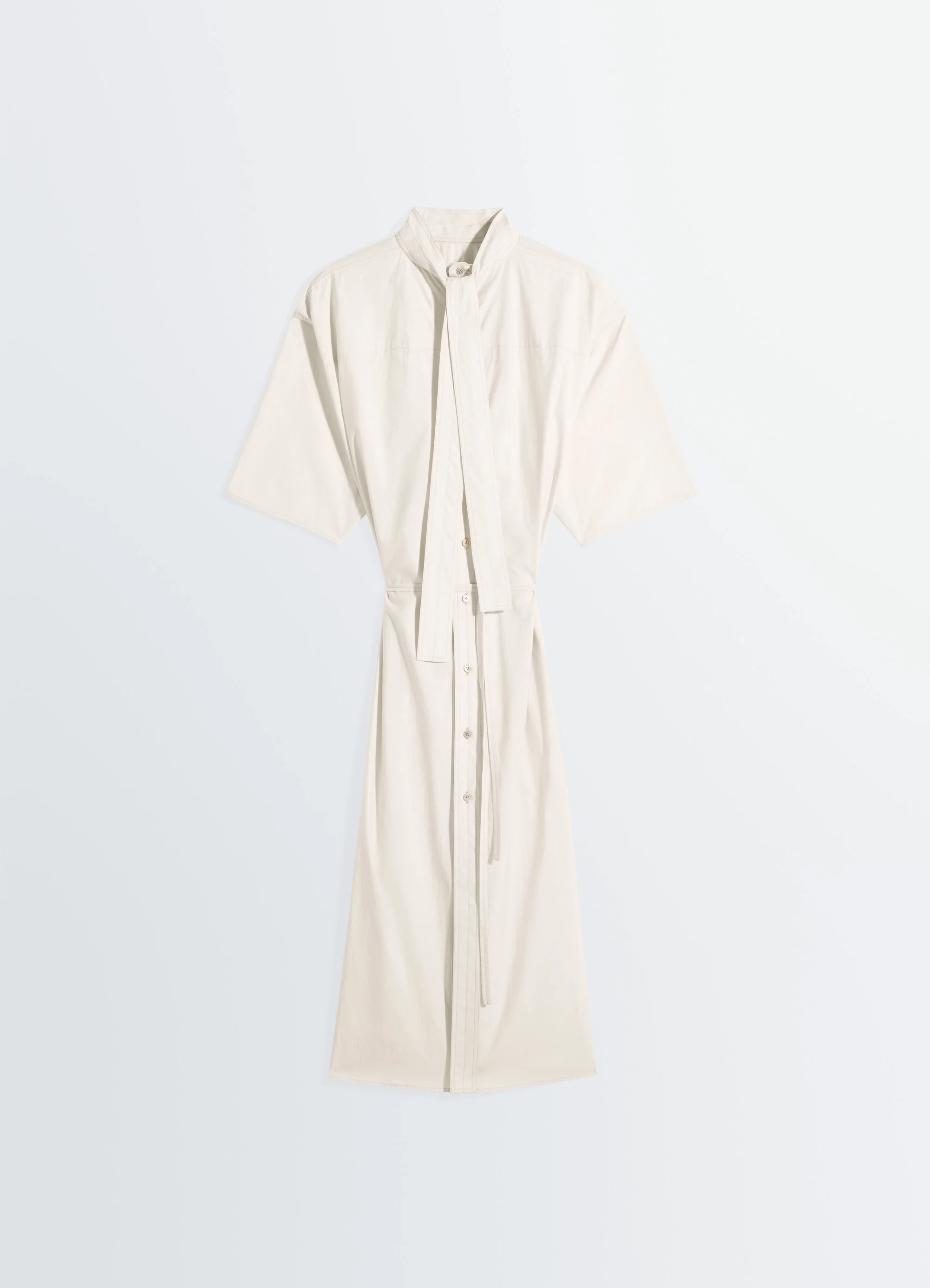 REVERSIBLE TUBE DRESS IN WASHED COTTON SILK - Image 7
