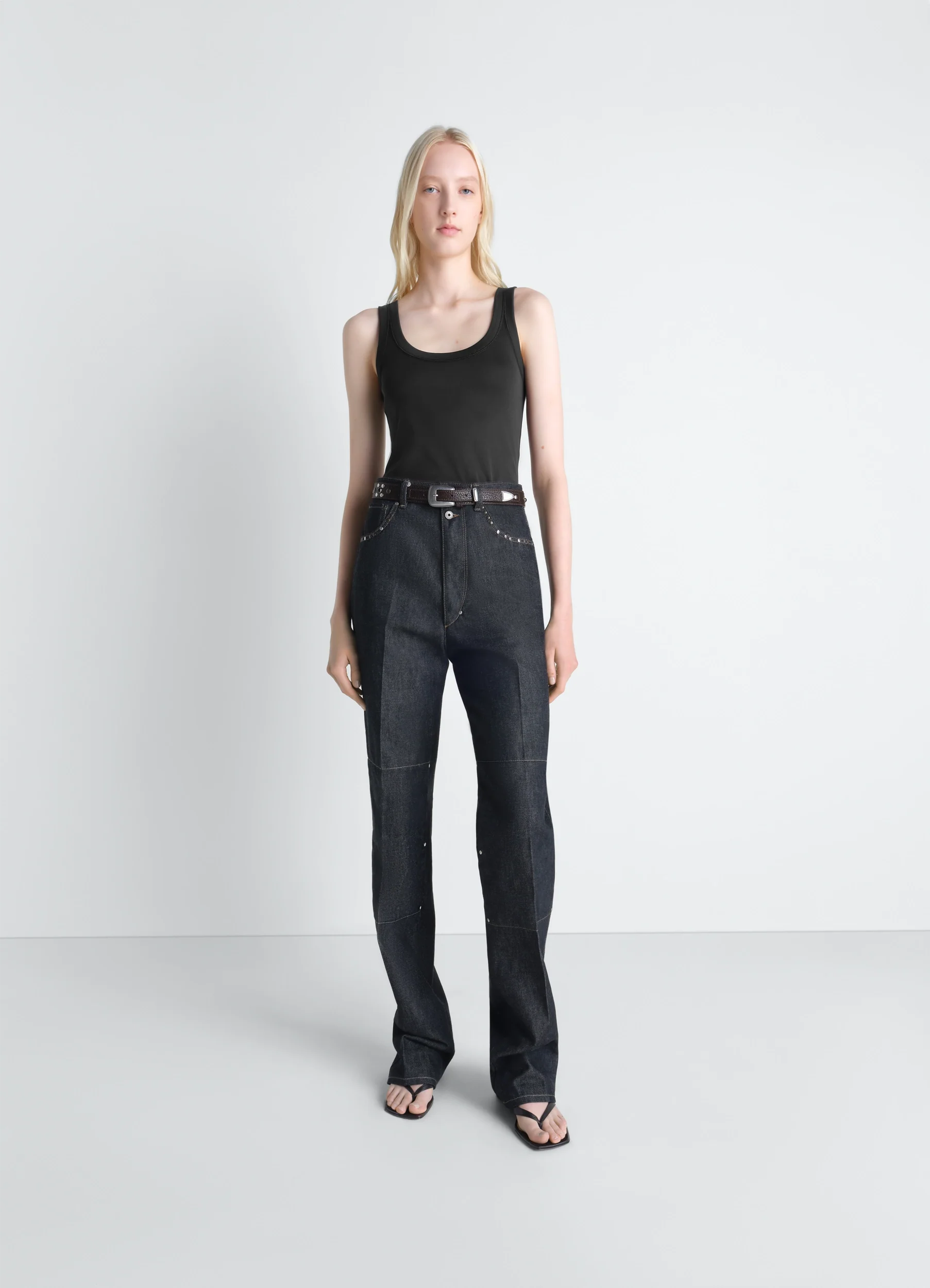 RIB TANK TOP IN JERSEY - Image 2