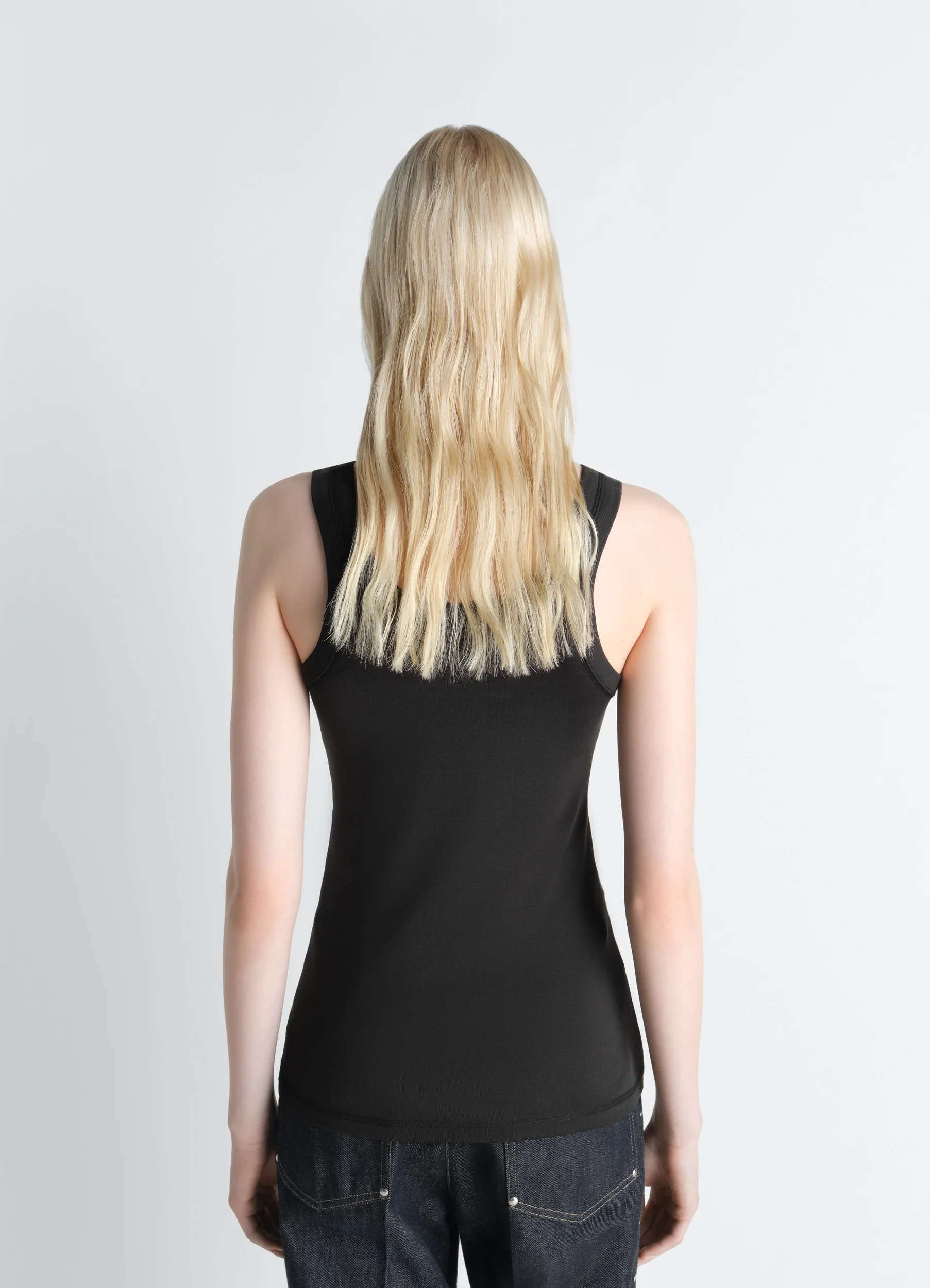 RIB TANK TOP IN JERSEY - Image 3