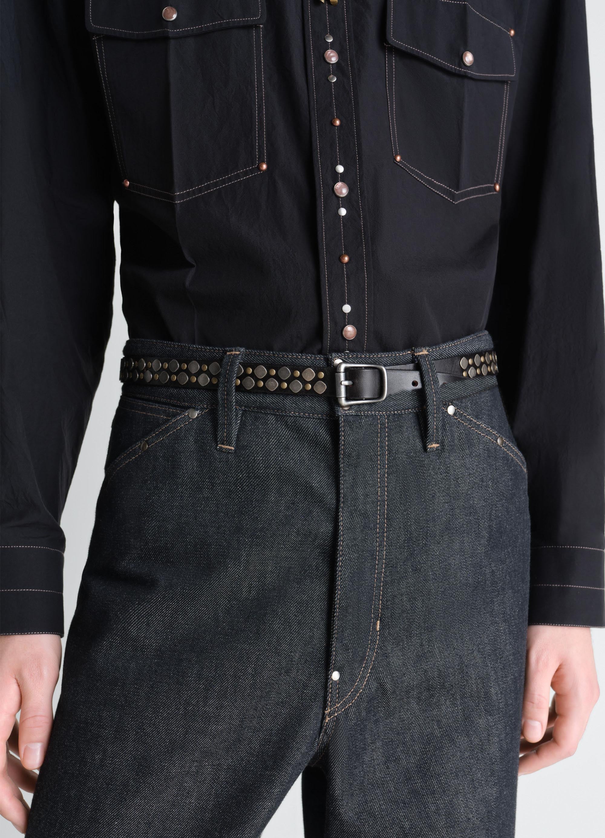 RIO STUDS BELT 20 MM IN LEATHER - Image 3