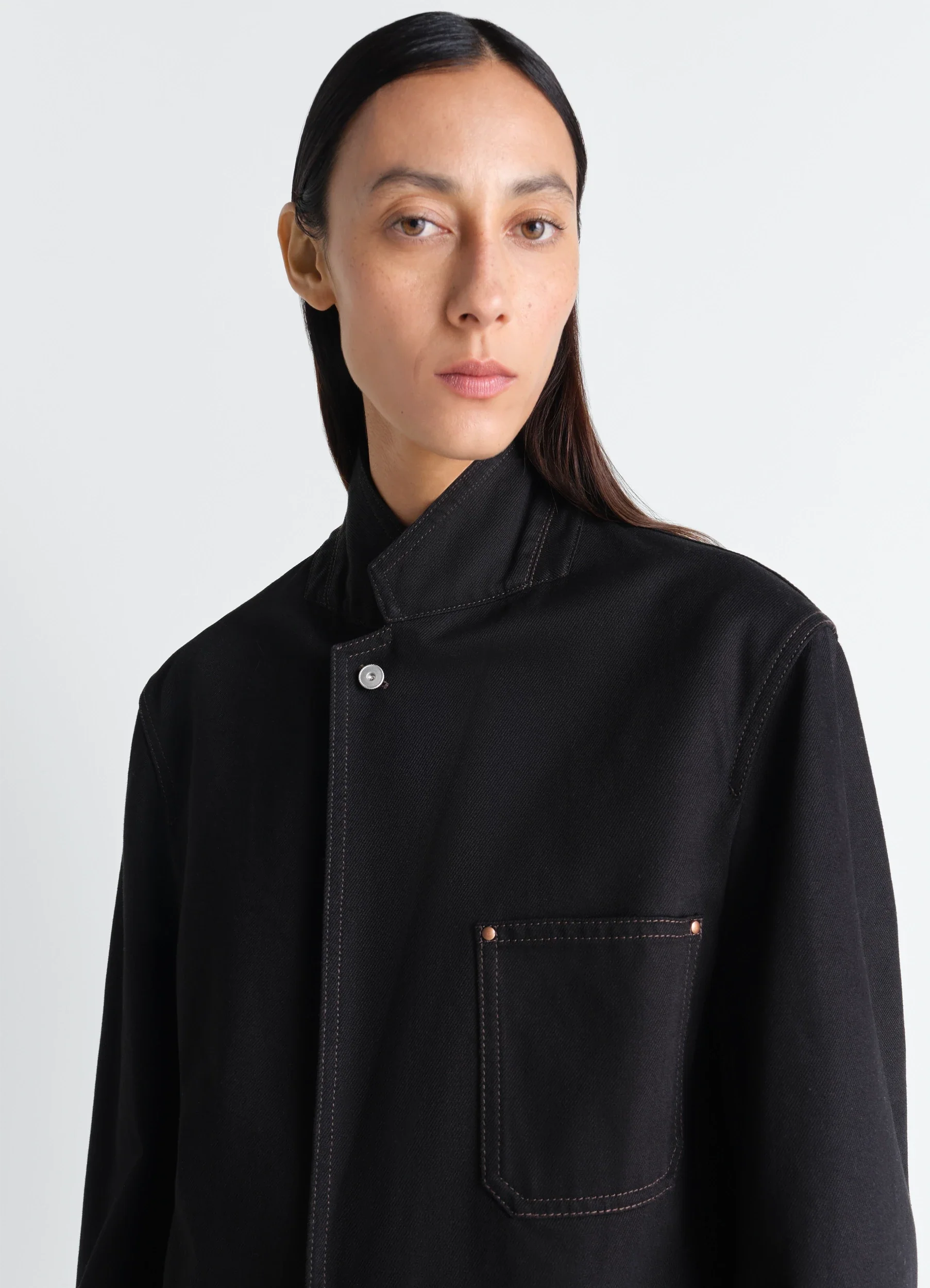 SINGLE BREASTED TAILORED JACKET IN DENIM - Image 5