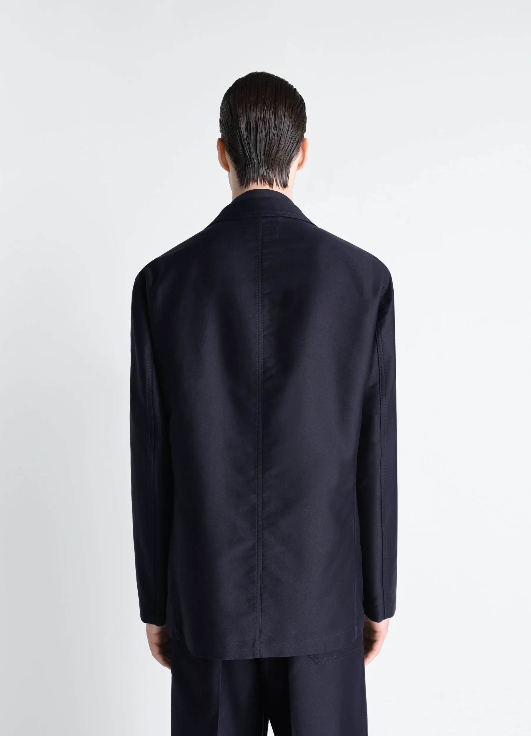 SINGLE BREASTED WORKWEAR JACKET IN COTTON SATIN - Image 5