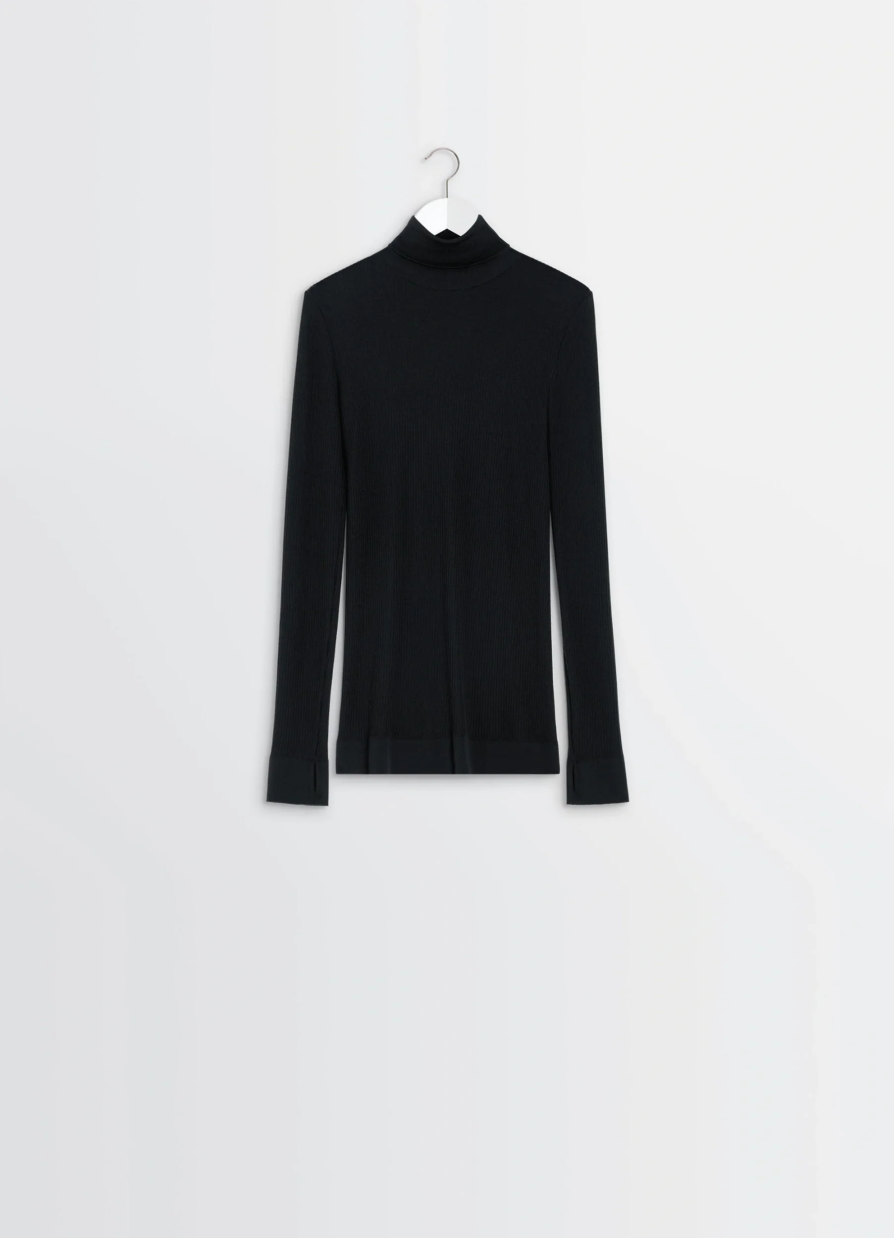 SEAMLESS HIGH NECK TOP IN FINE WOOL - Image 3