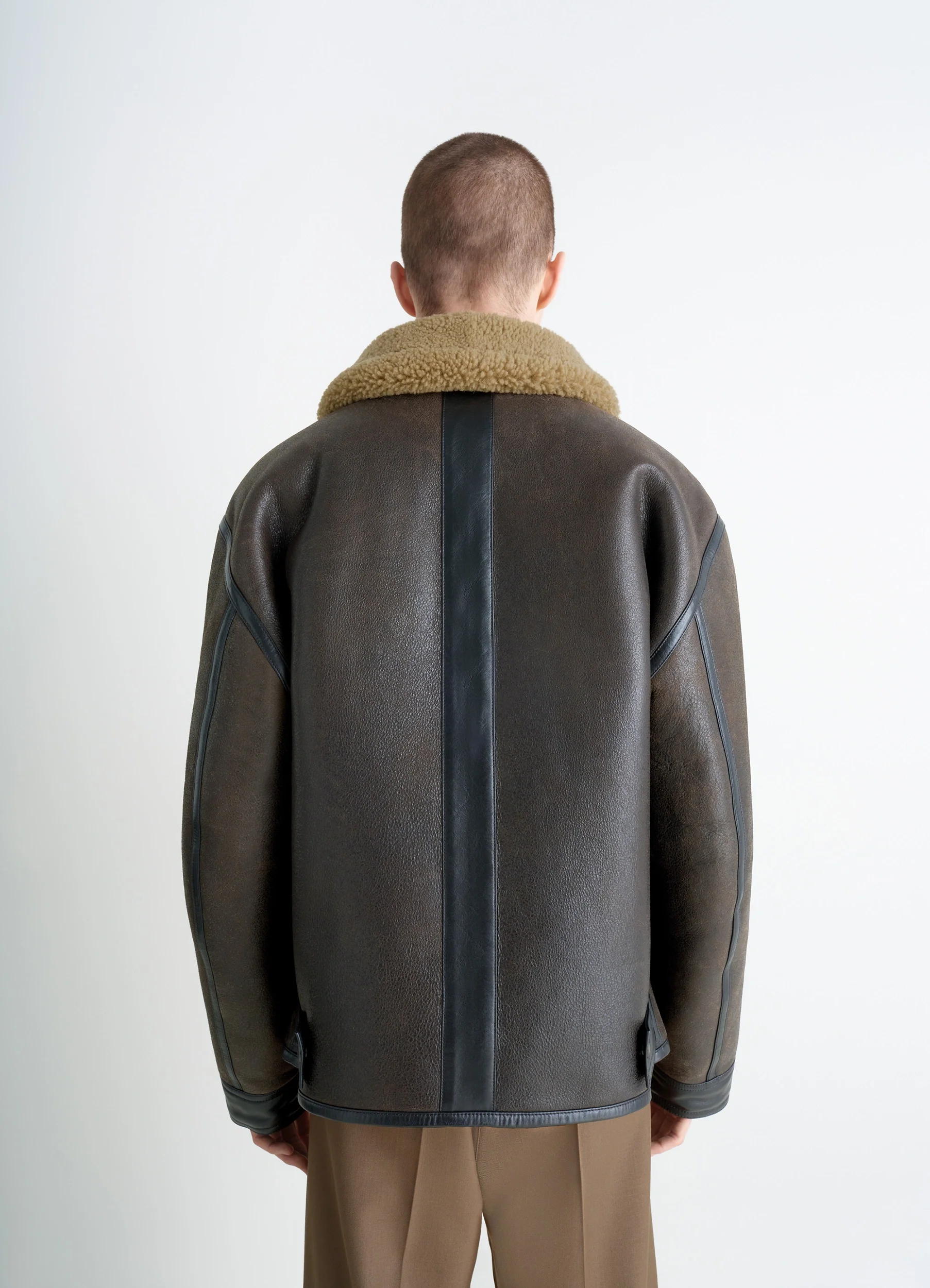 SHEARLING COAT IN LEATHER - Image 4