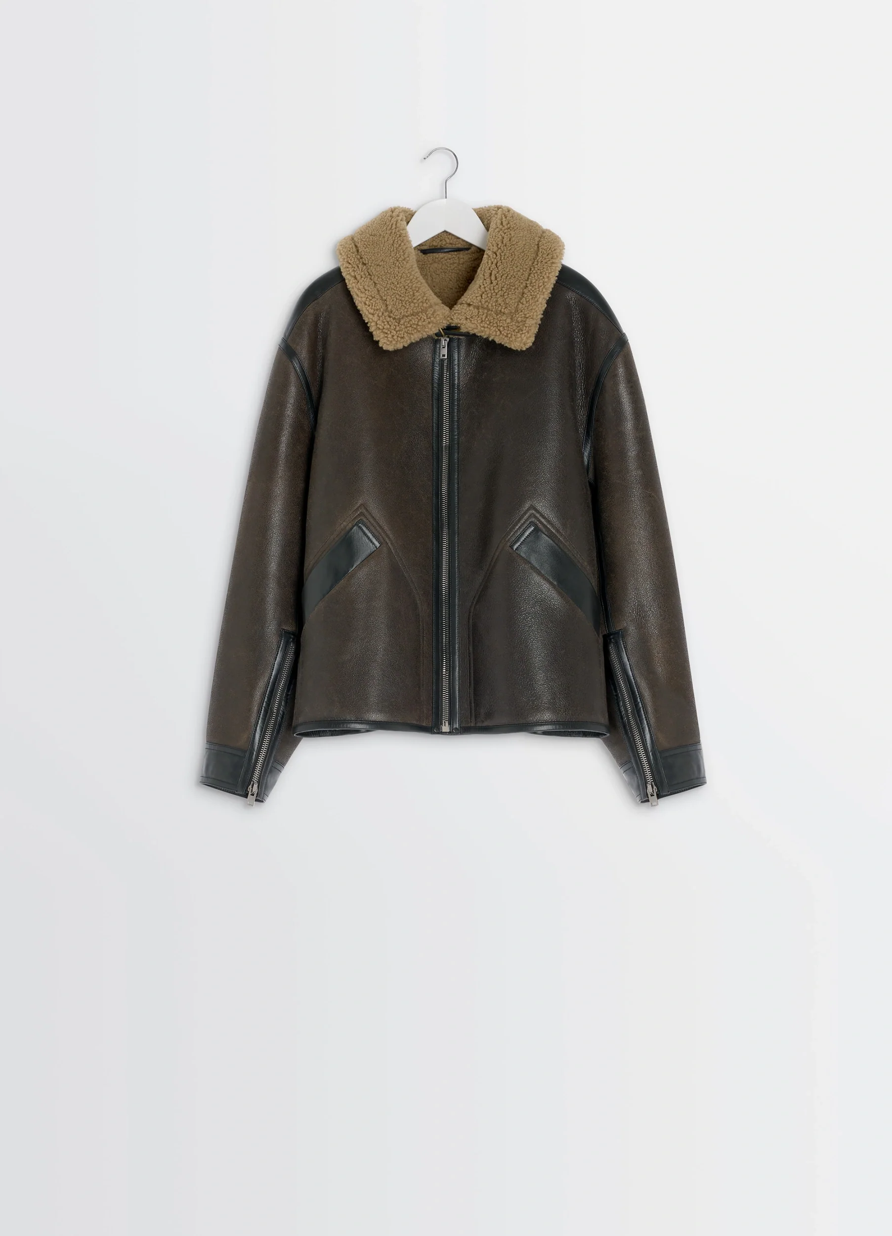 SHEARLING COAT IN LEATHER - Image 7