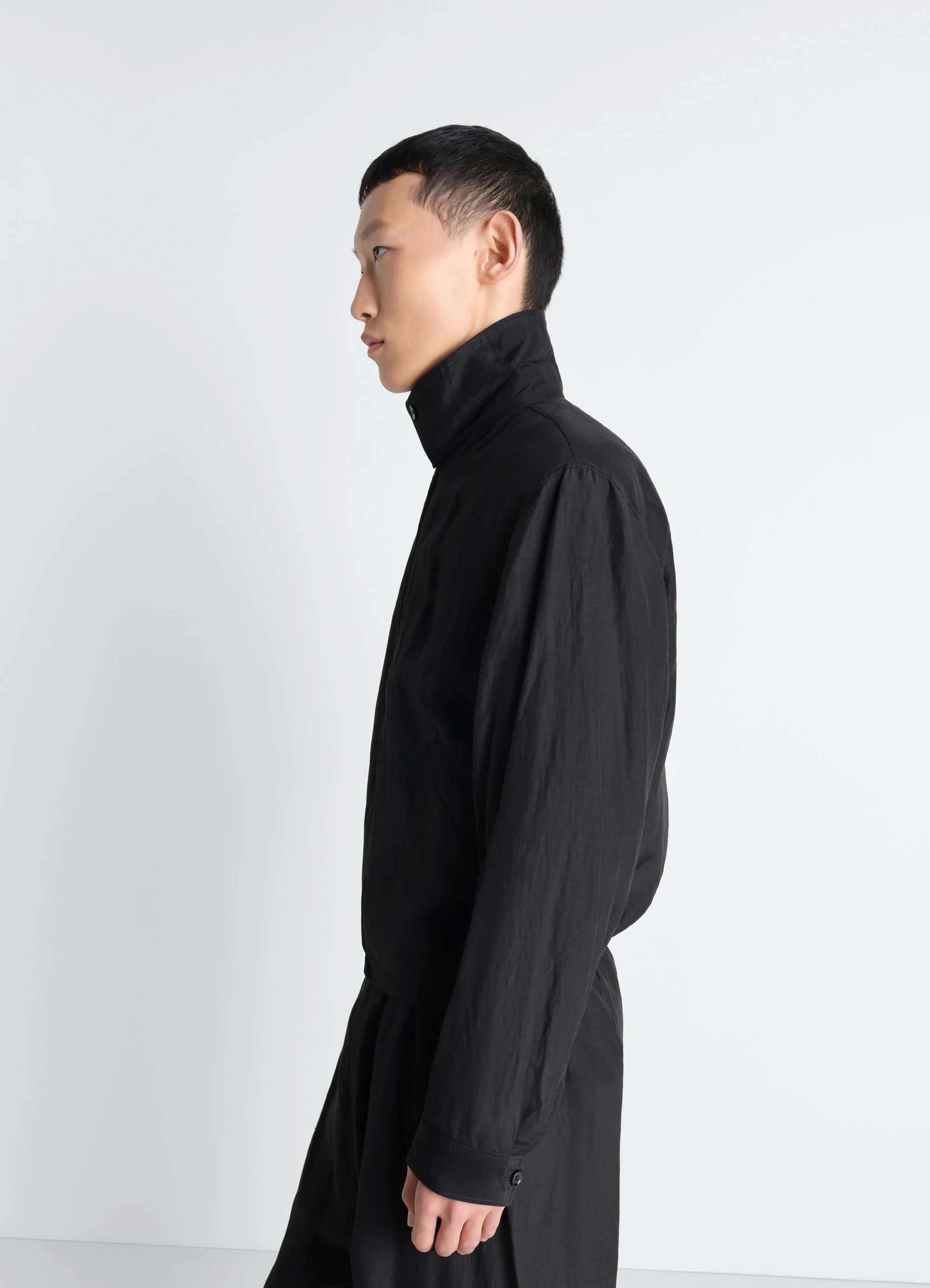 SHORT BLOUSON IN LINEN VISCOSE - Image 3