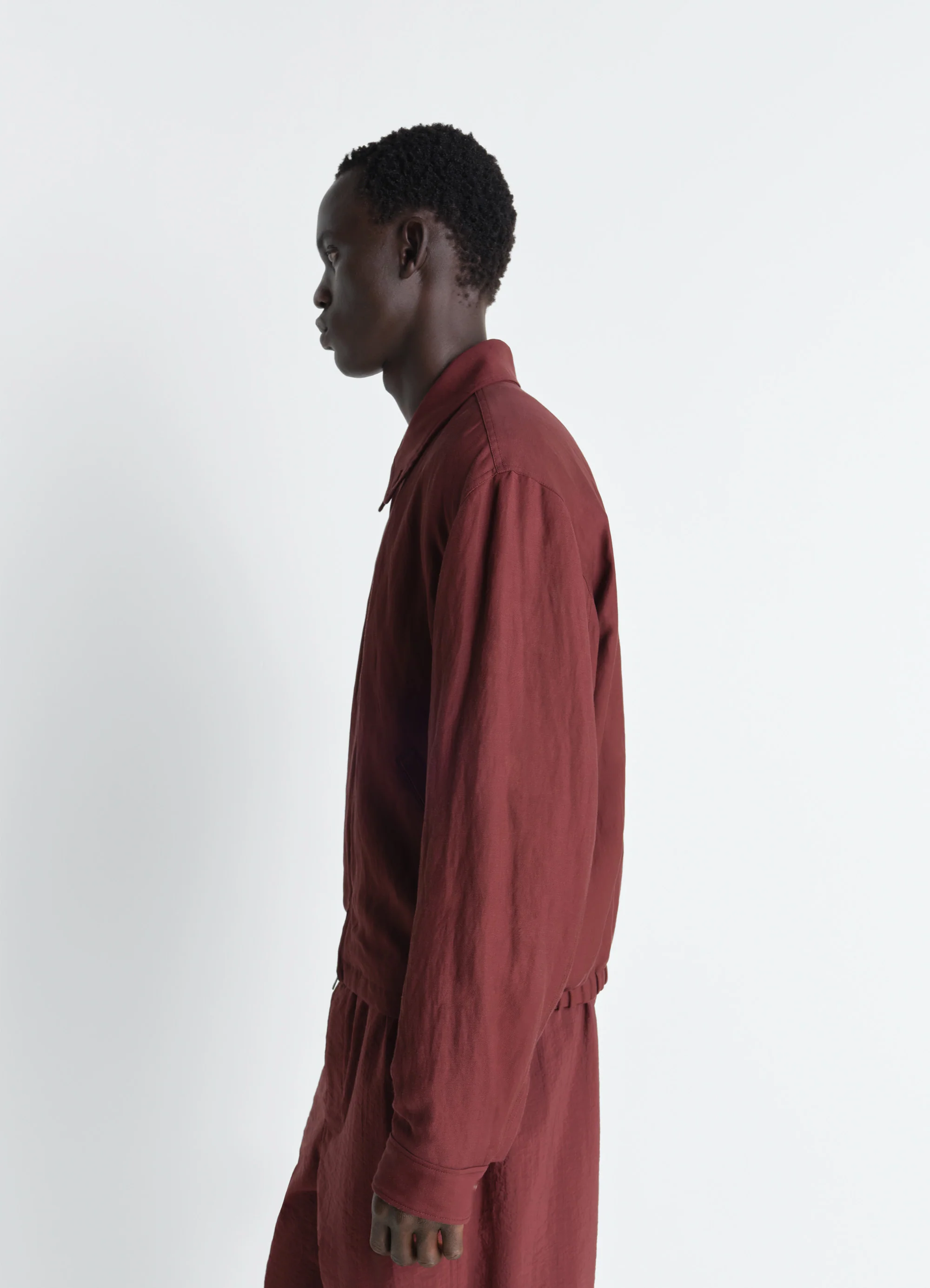 SHORT BLOUSON IN VISCOSE LINEN GABARDINE - Image 3