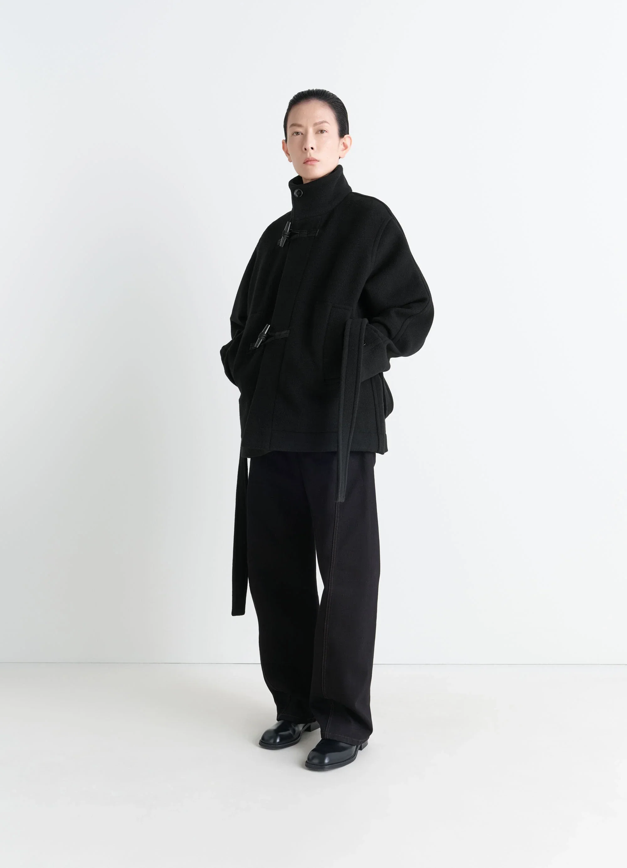 SHORT DUFFLE COAT IN WOOL - Image 3