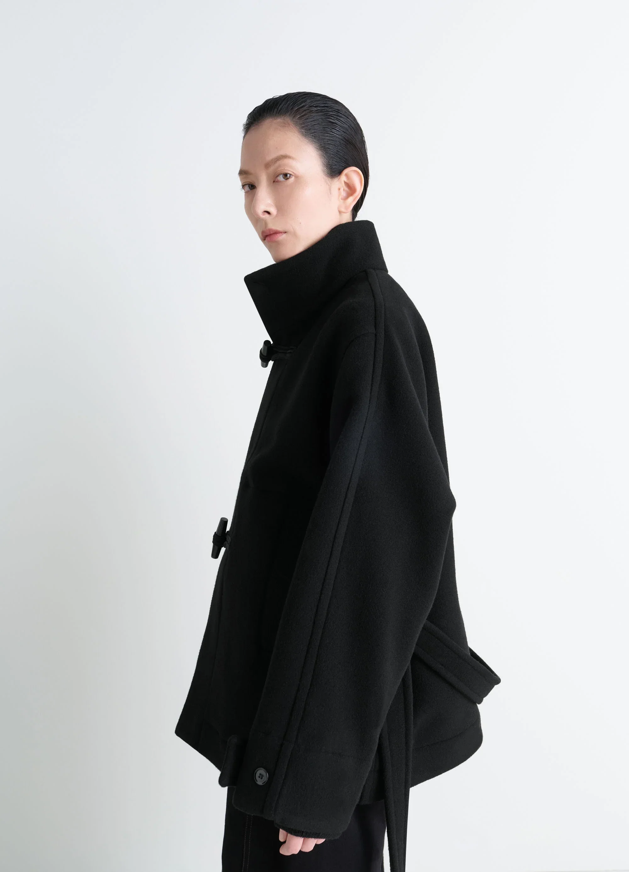 SHORT DUFFLE COAT IN WOOL - Image 4