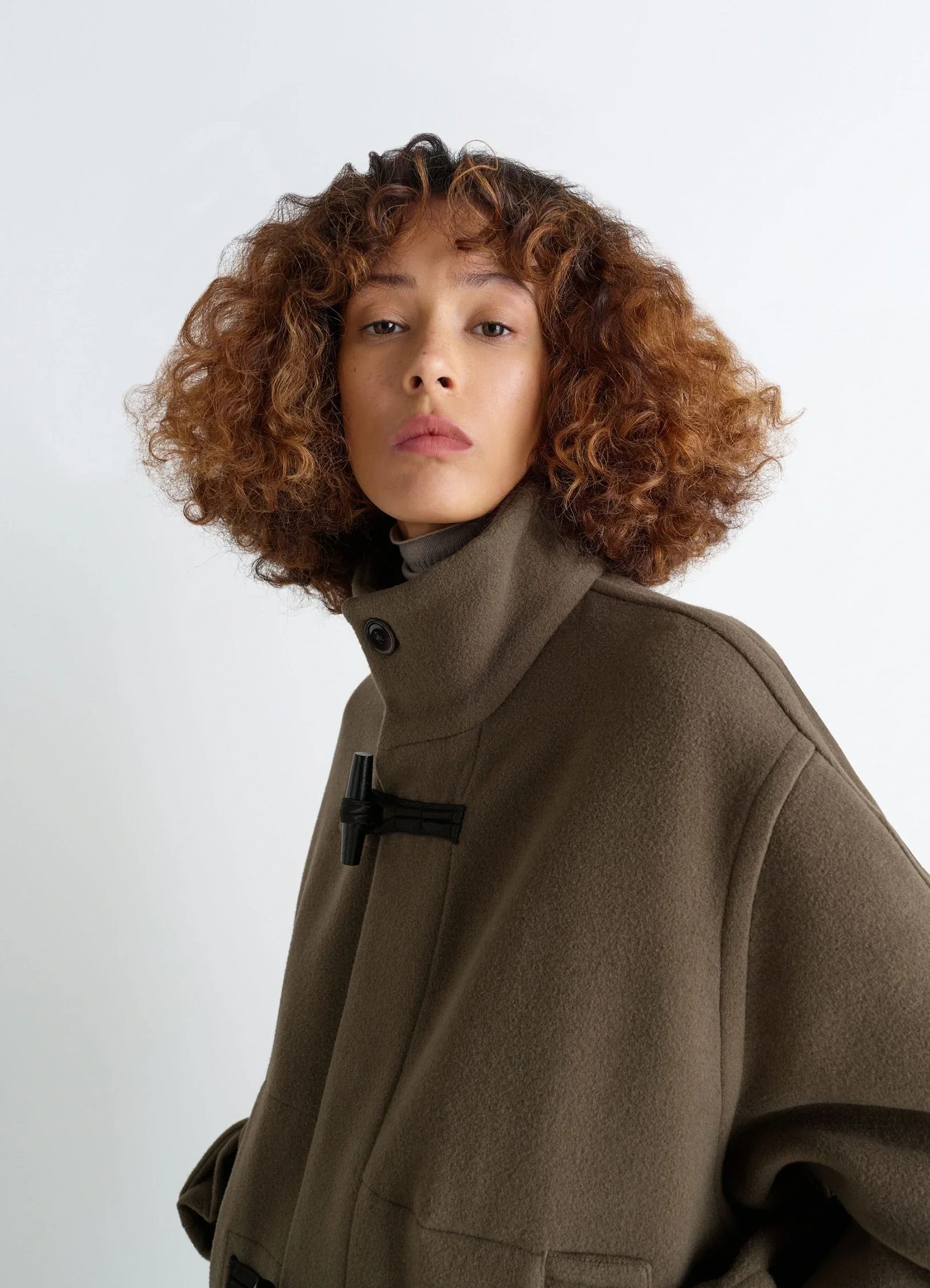 SHORT DUFFLE COAT IN WOOL - Image 5