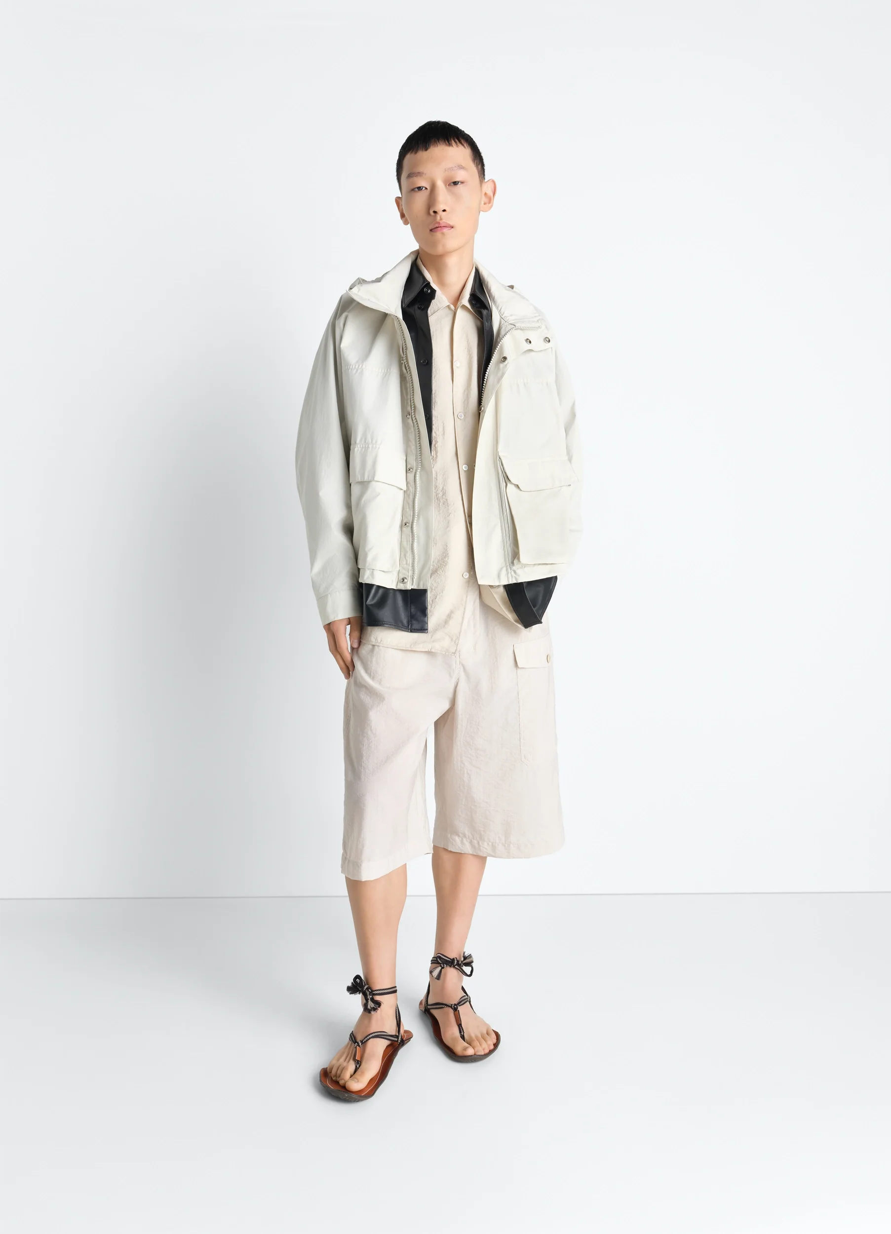 SHORT RAIN PARKA IN VENTILE® COTTON - Image 3