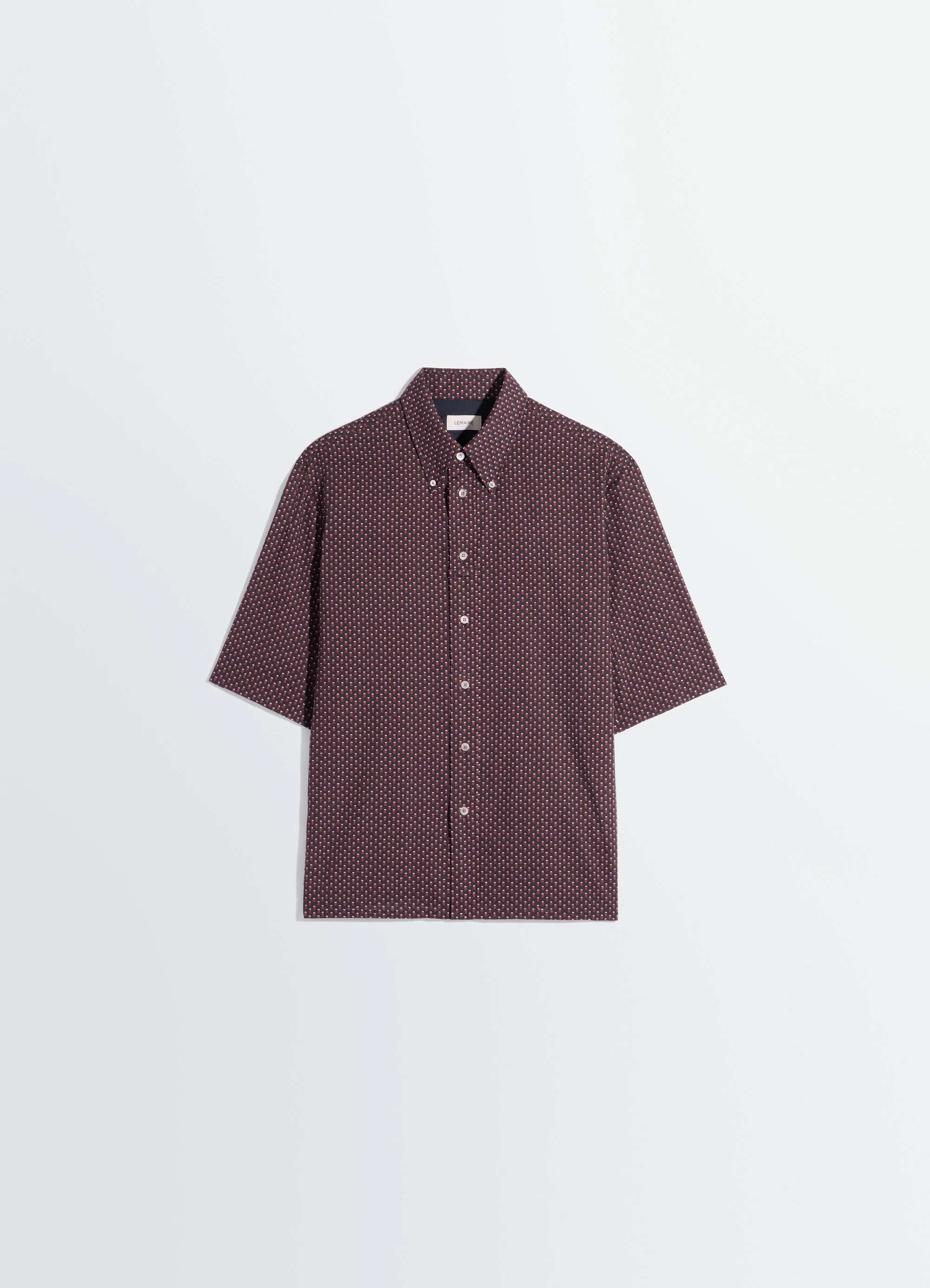 SHORT SLEEVE SHIRT IN GEOMETRIC PRINTED COTTON - Image 6