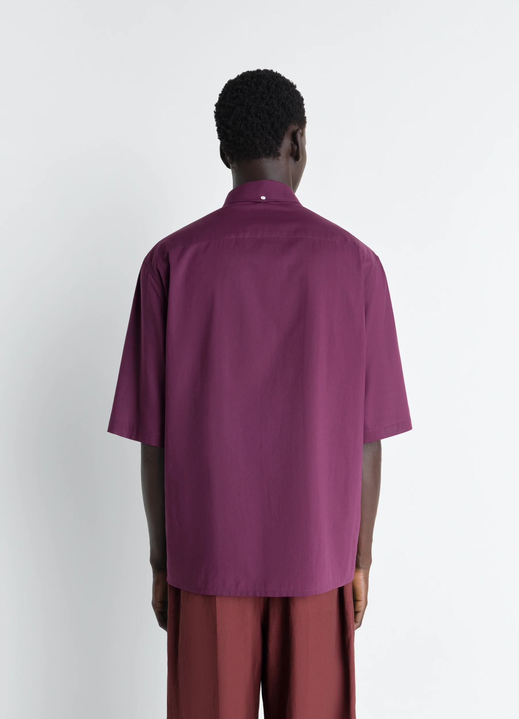 SHORT SLEEVE SHIRT IN WASHED COTTON MUSLIN - Image 5