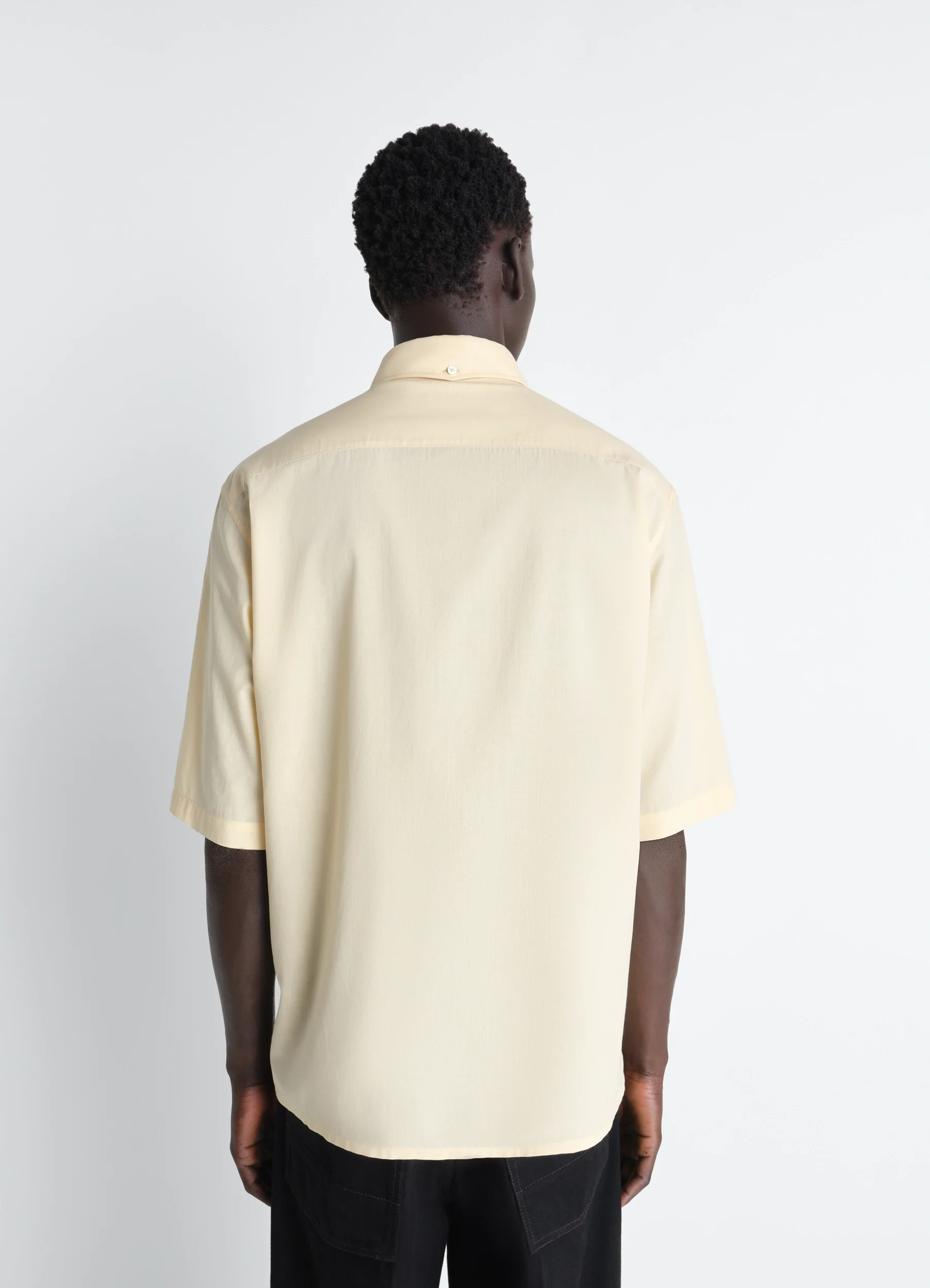 SHORT SLEEVE SHIRT IN WASHED COTTON MUSLIN - Image 5