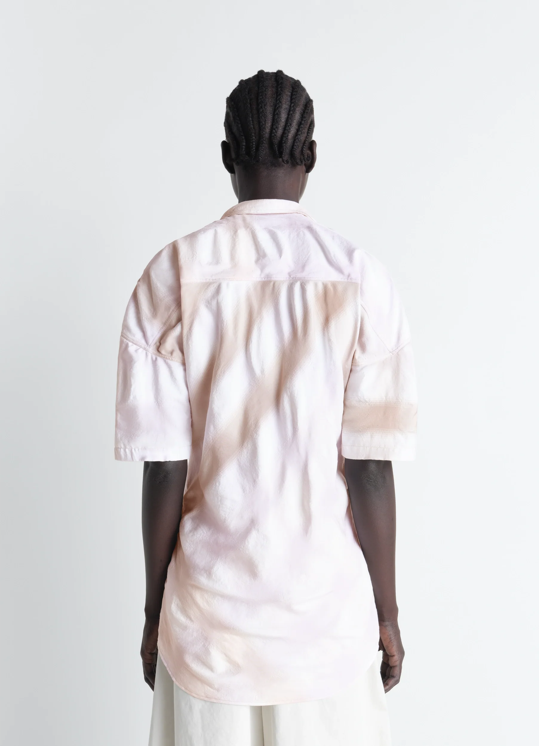 SHORT SLEEVE SHIRT WITH FOULARD IN VISCOSE COTTON - Image 4