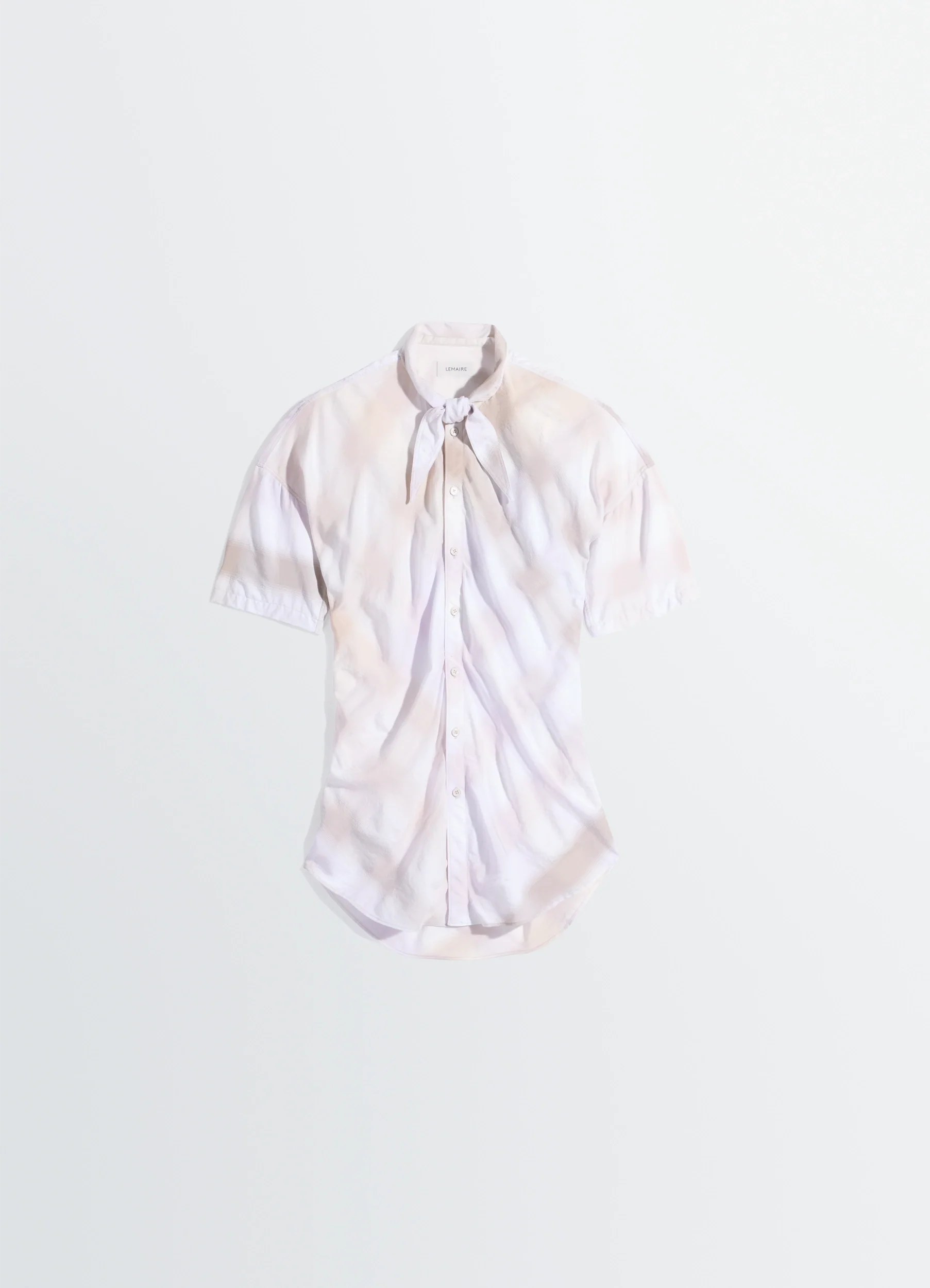 SHORT SLEEVE SHIRT WITH FOULARD IN VISCOSE COTTON - Image 5