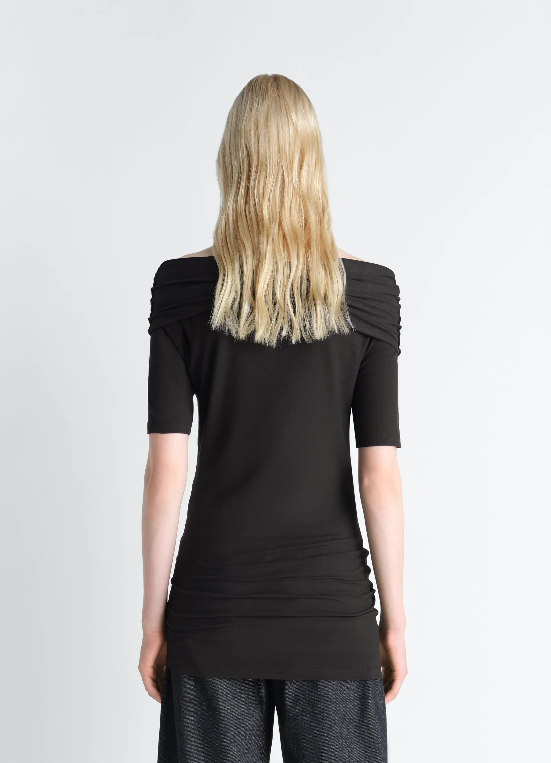 SHORT SLEEVE TWISTED TOP IN JERSEY - Image 3