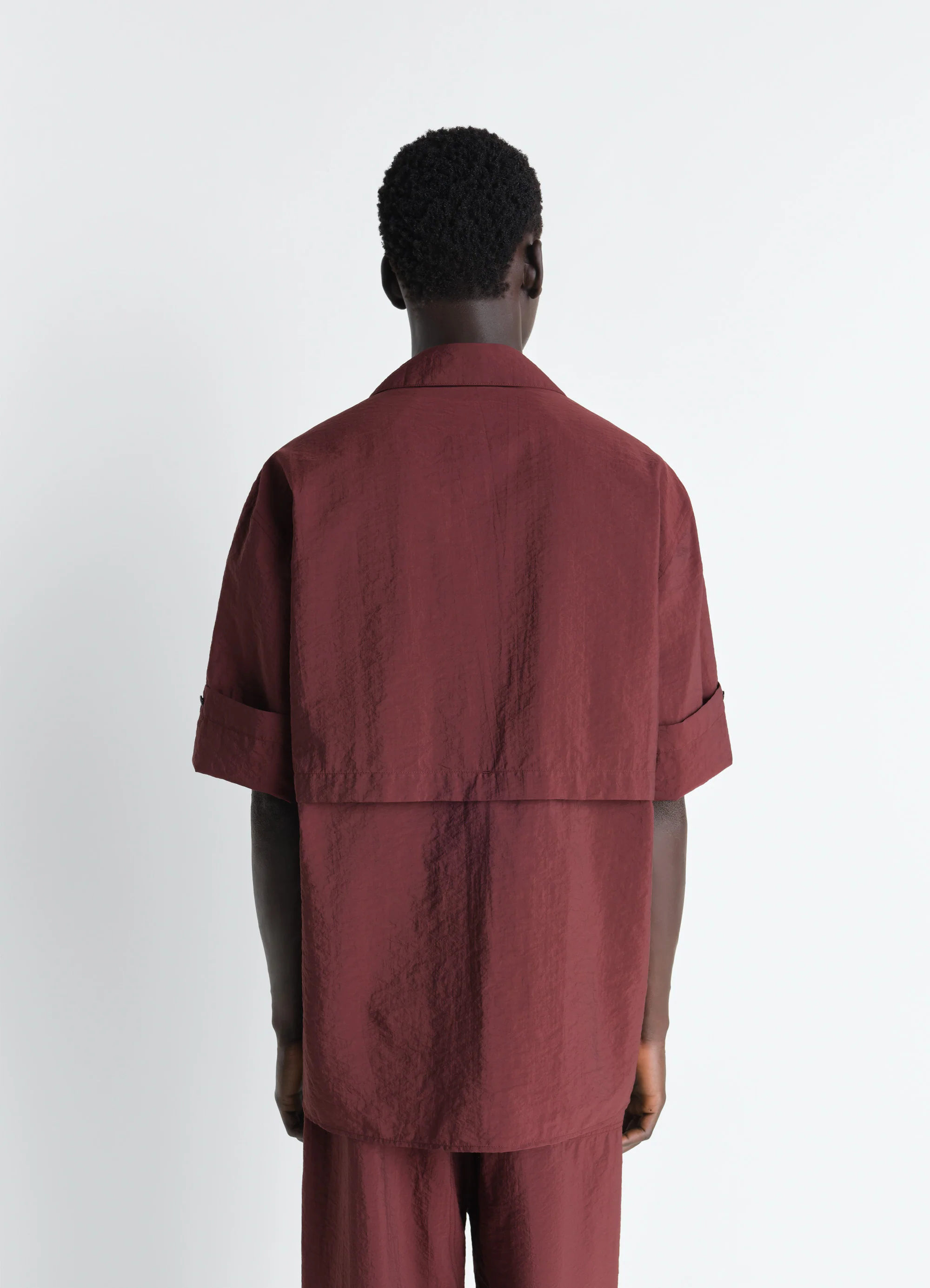 SHORT SLEEVE UTILITY SHIRT IN WASHED TECHNICAL COTTON - Image 5