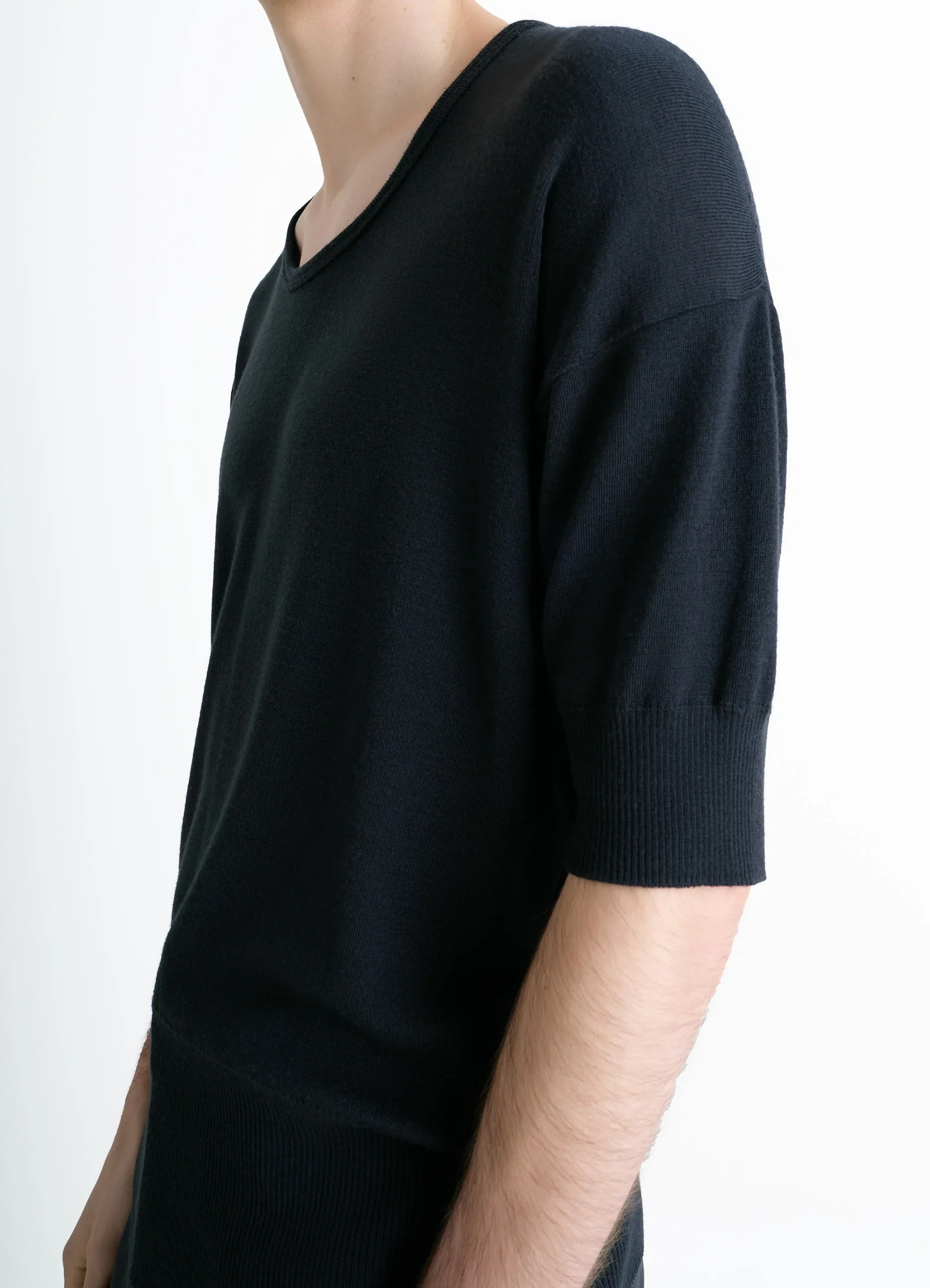 SHORT SLEEVES TOP IN FINE WOOL - Image 3