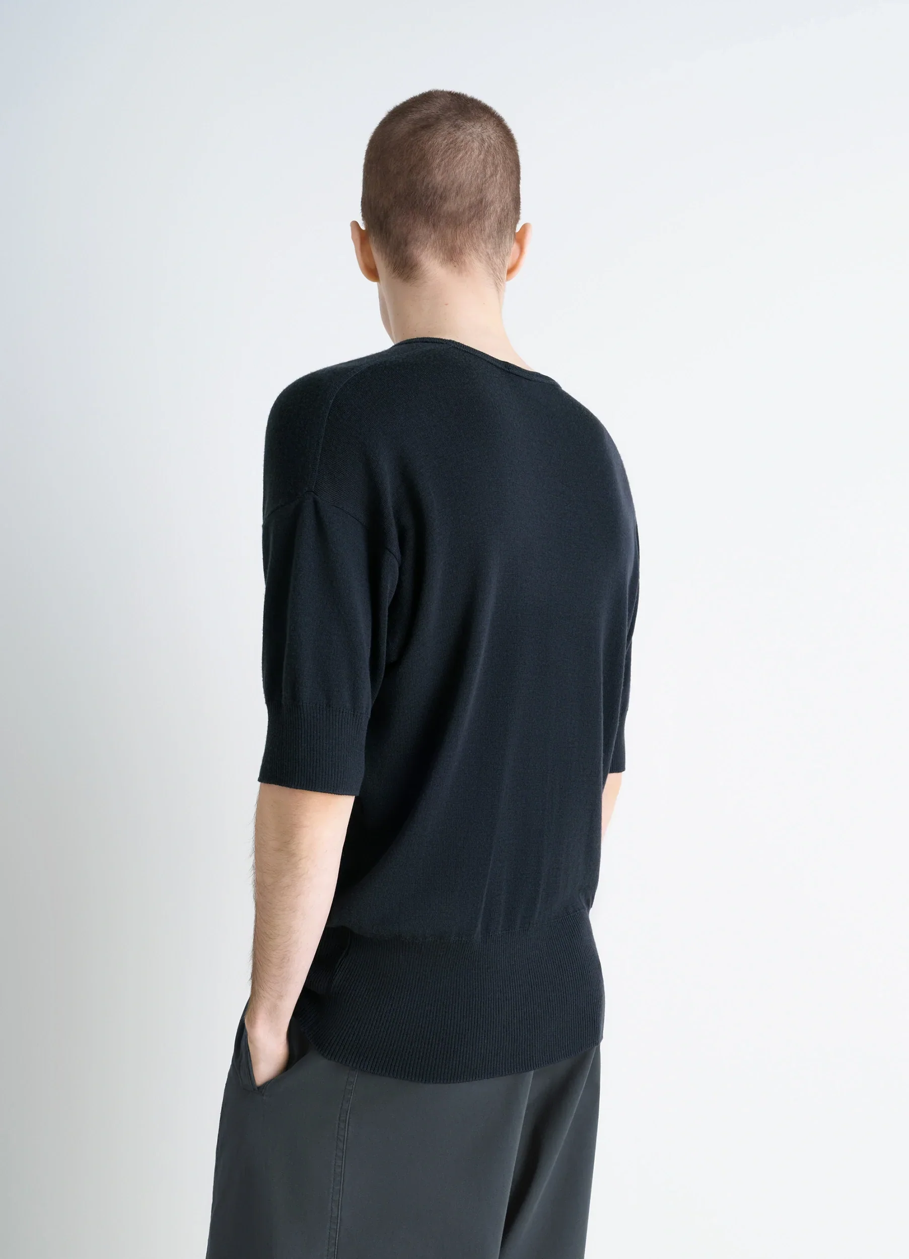 SHORT SLEEVES TOP IN FINE WOOL - Image 4