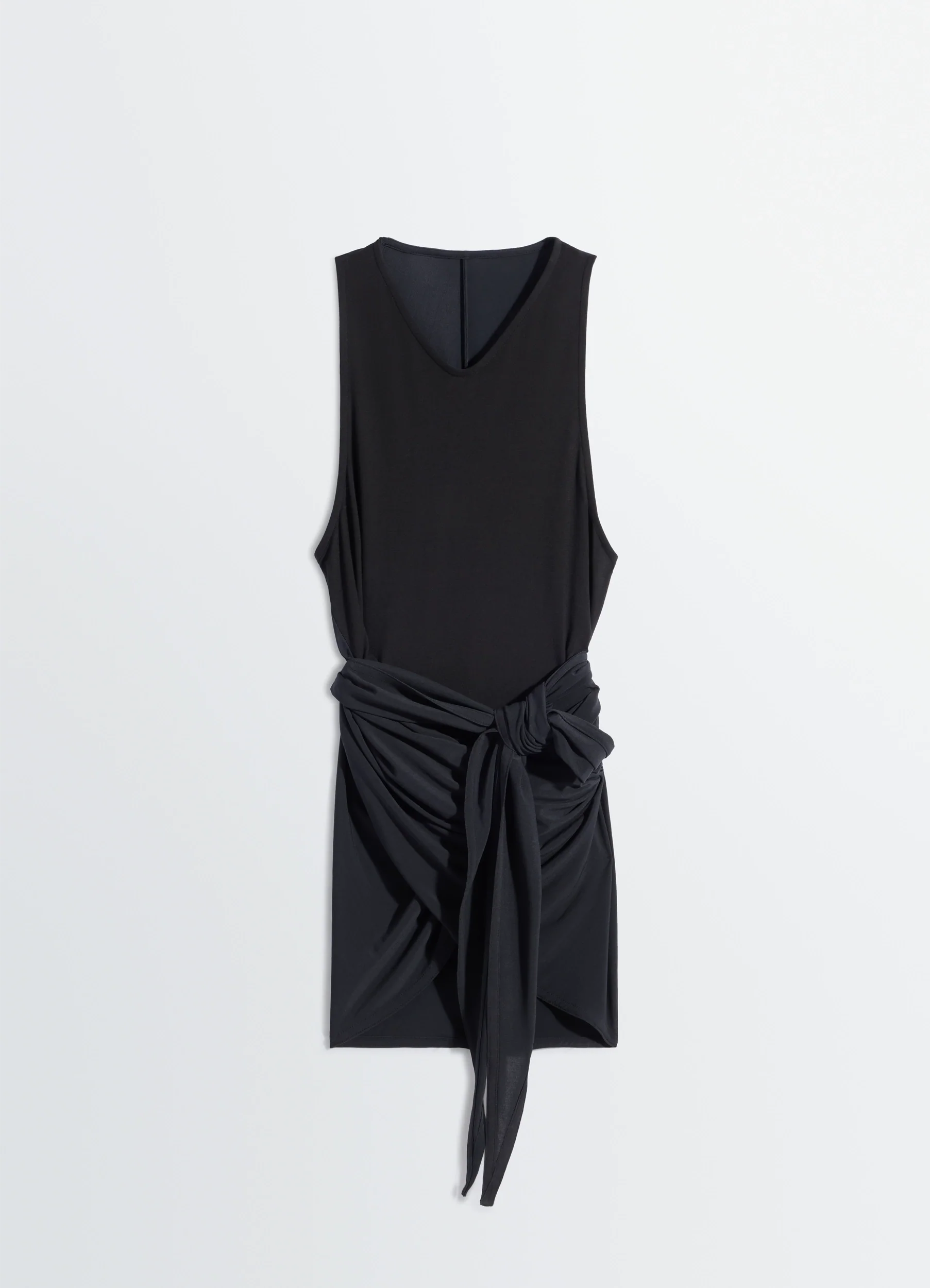 SLEEVELESS WRAP TOP IN VISCOSE CREPE JERSEY - Image 6