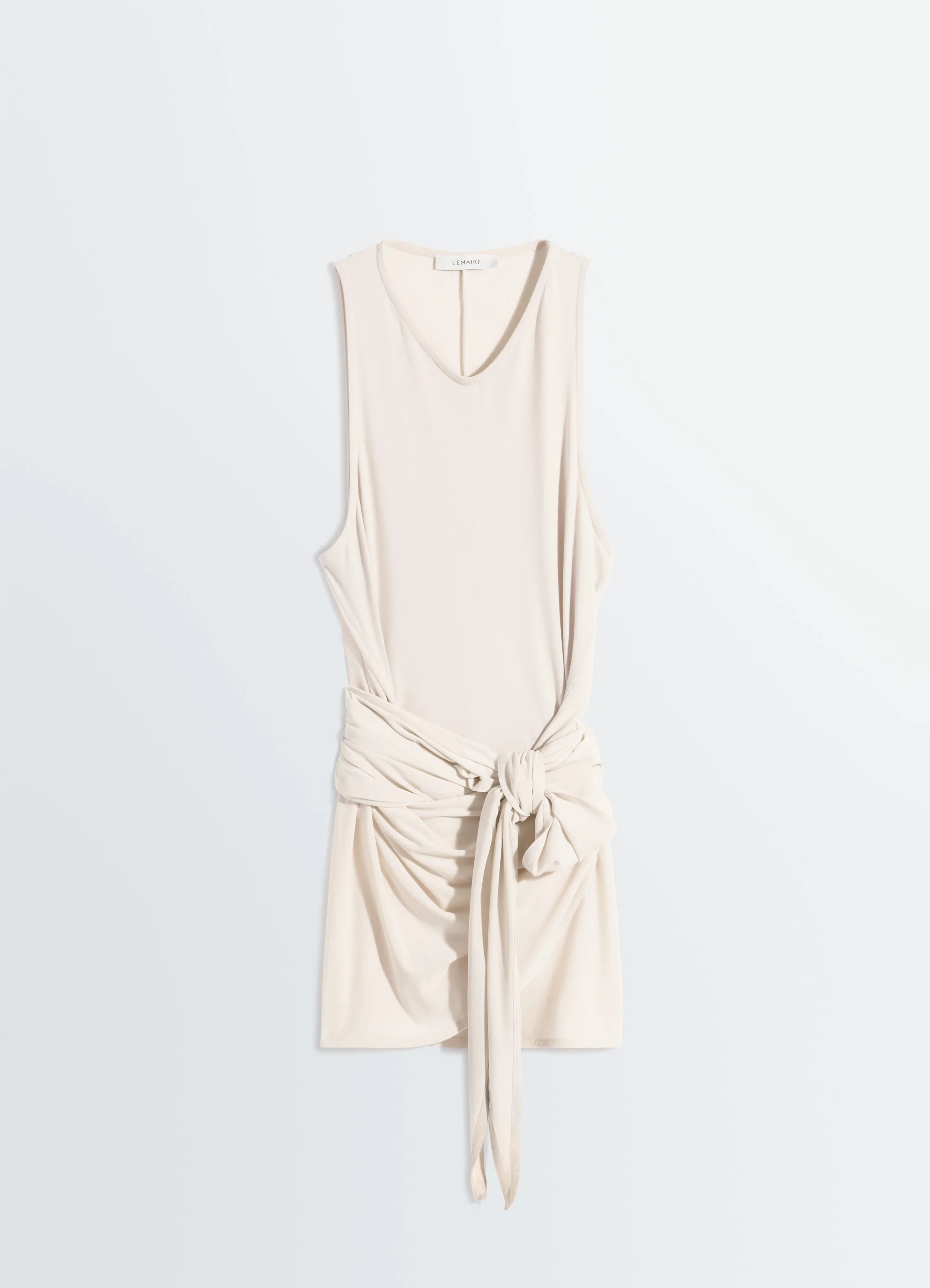 SLEEVELESS WRAP TOP IN VISCOSE CREPE JERSEY - Image 6