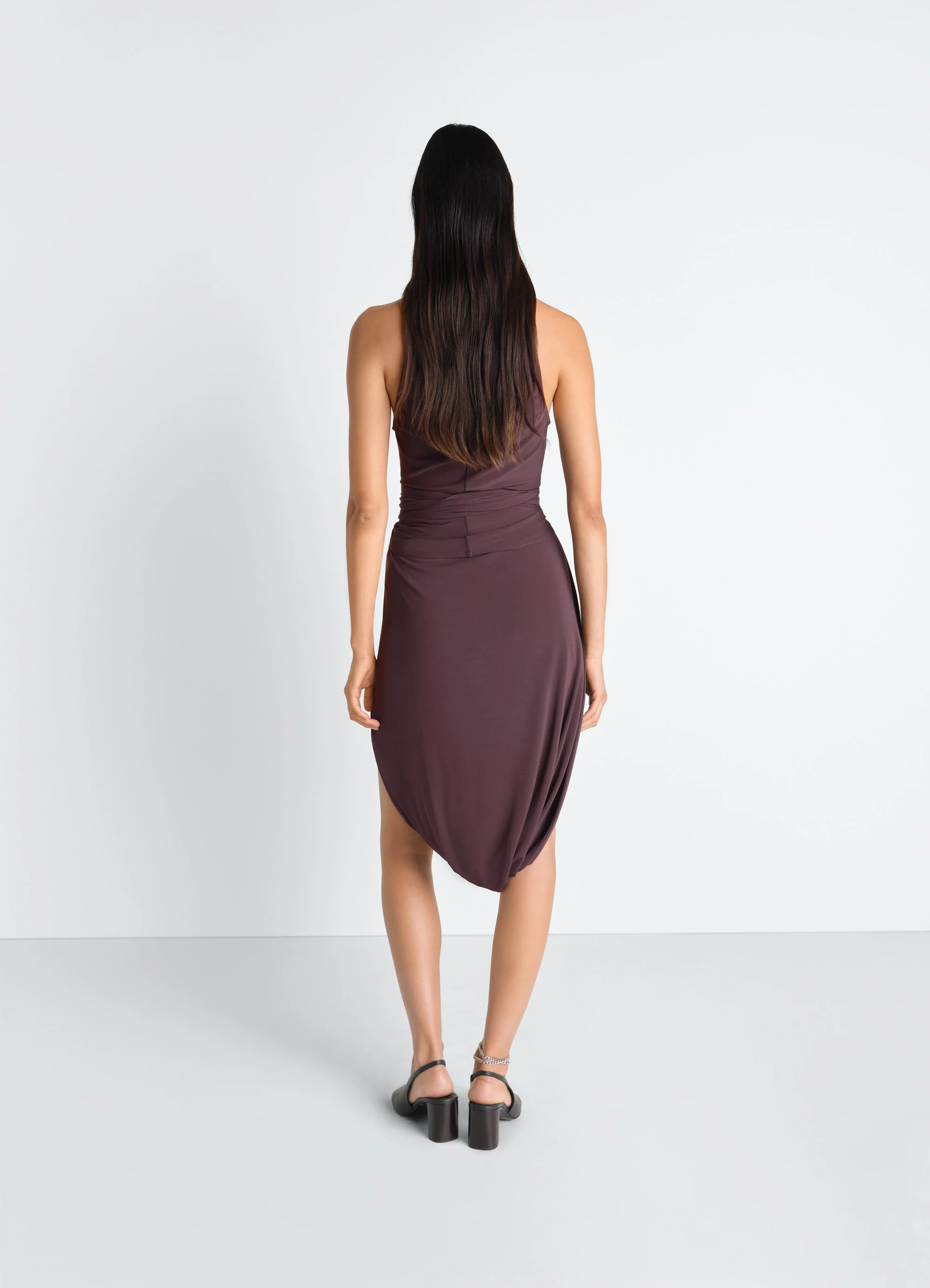 SLEEVELESS WRAP TOP IN VISCOSE CREPE JERSEY - Image 5