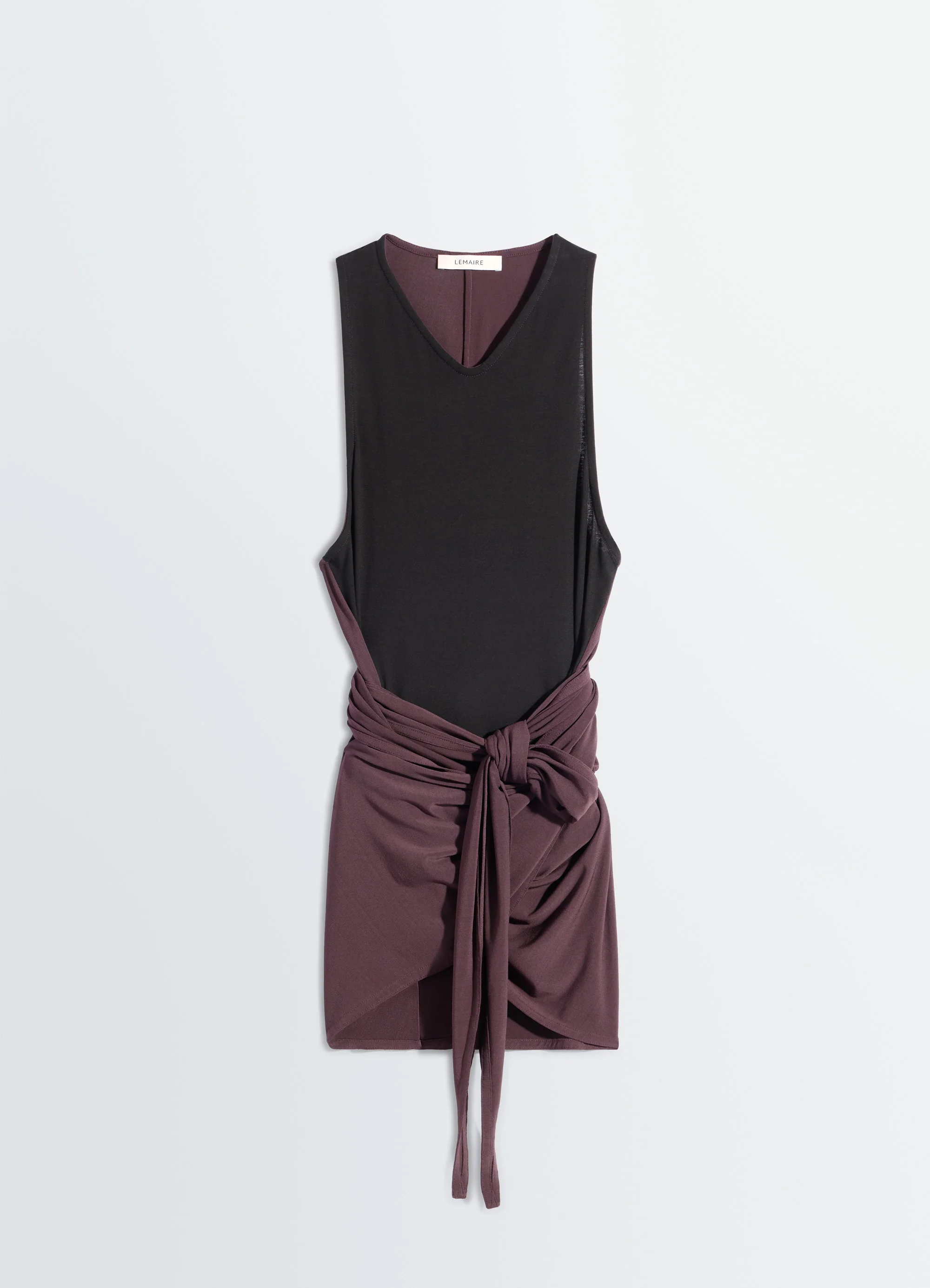 SLEEVELESS WRAP TOP IN VISCOSE CREPE JERSEY - Image 6