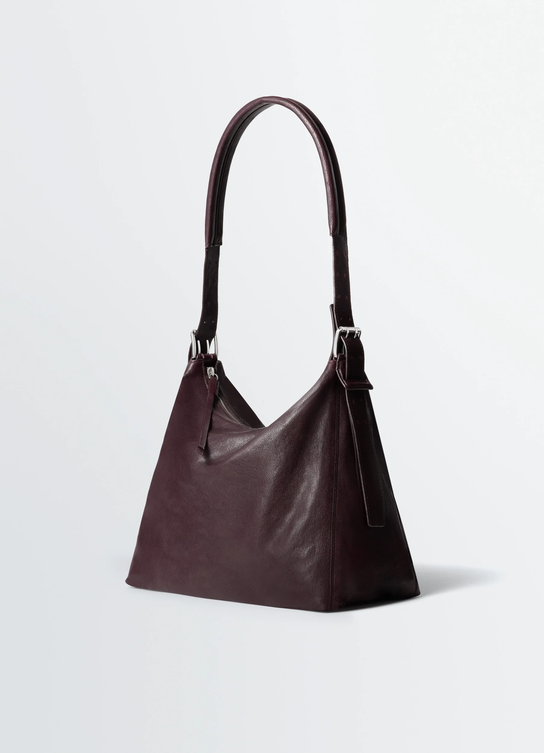 SMALL BELTED HOBO BAG IN LEATHER - Image 3