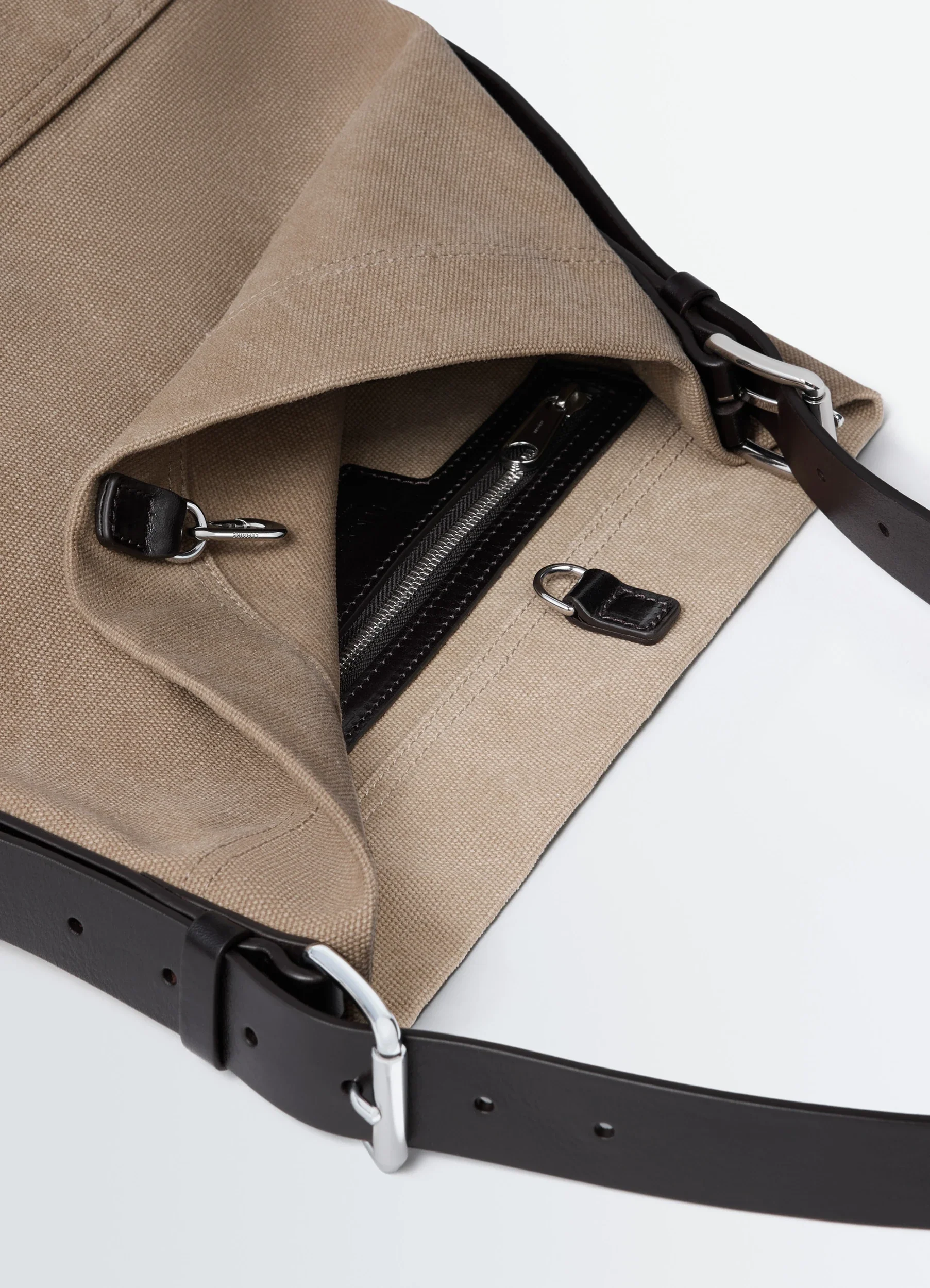 SMALL BELTED TOTE BAG IN COTTON CANVAS - Image 4