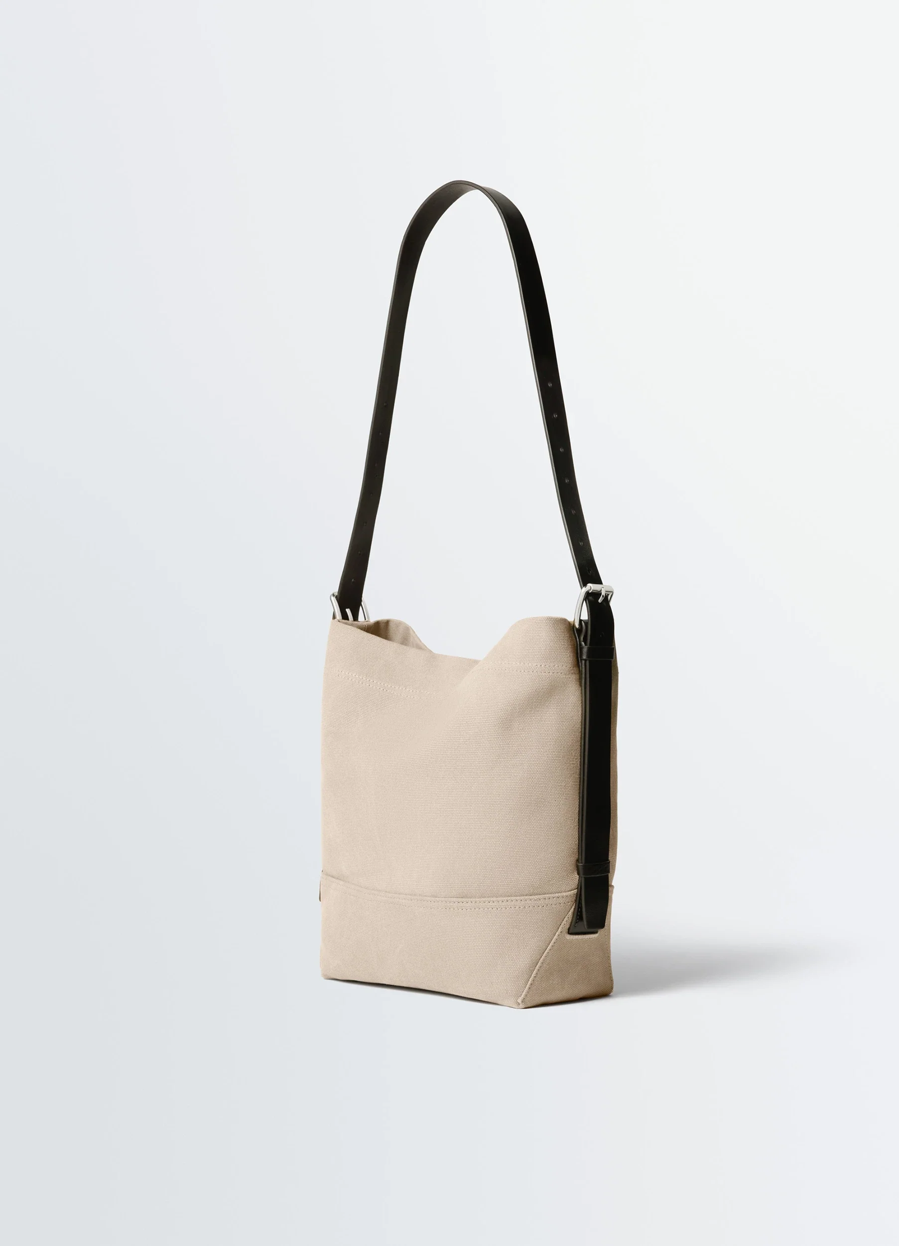 SMALL BELTED TOTE BAG IN COTTON CANVAS - Image 3