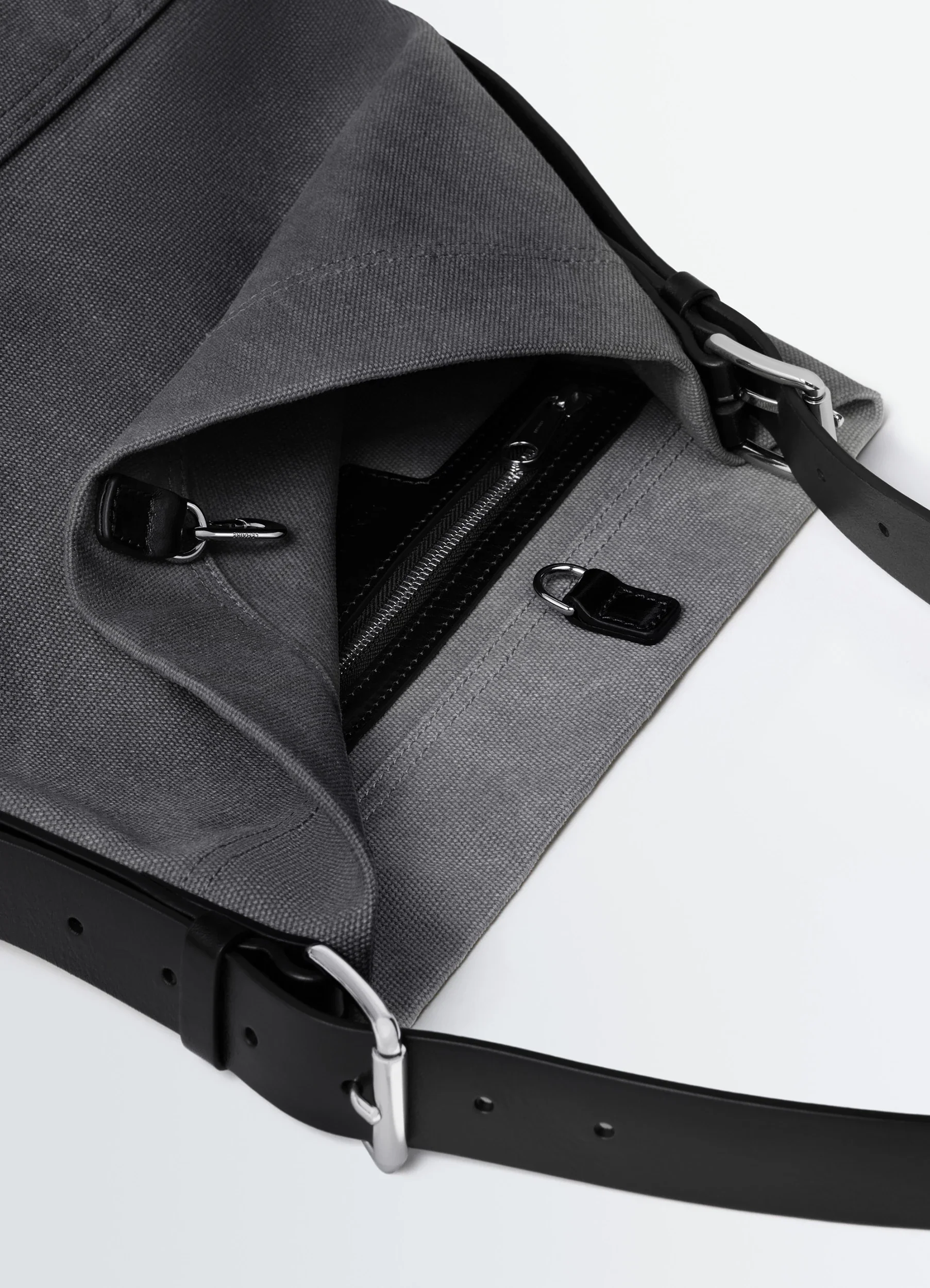 SMALL BELTED TOTE BAG IN COTTON CANVAS - Image 4