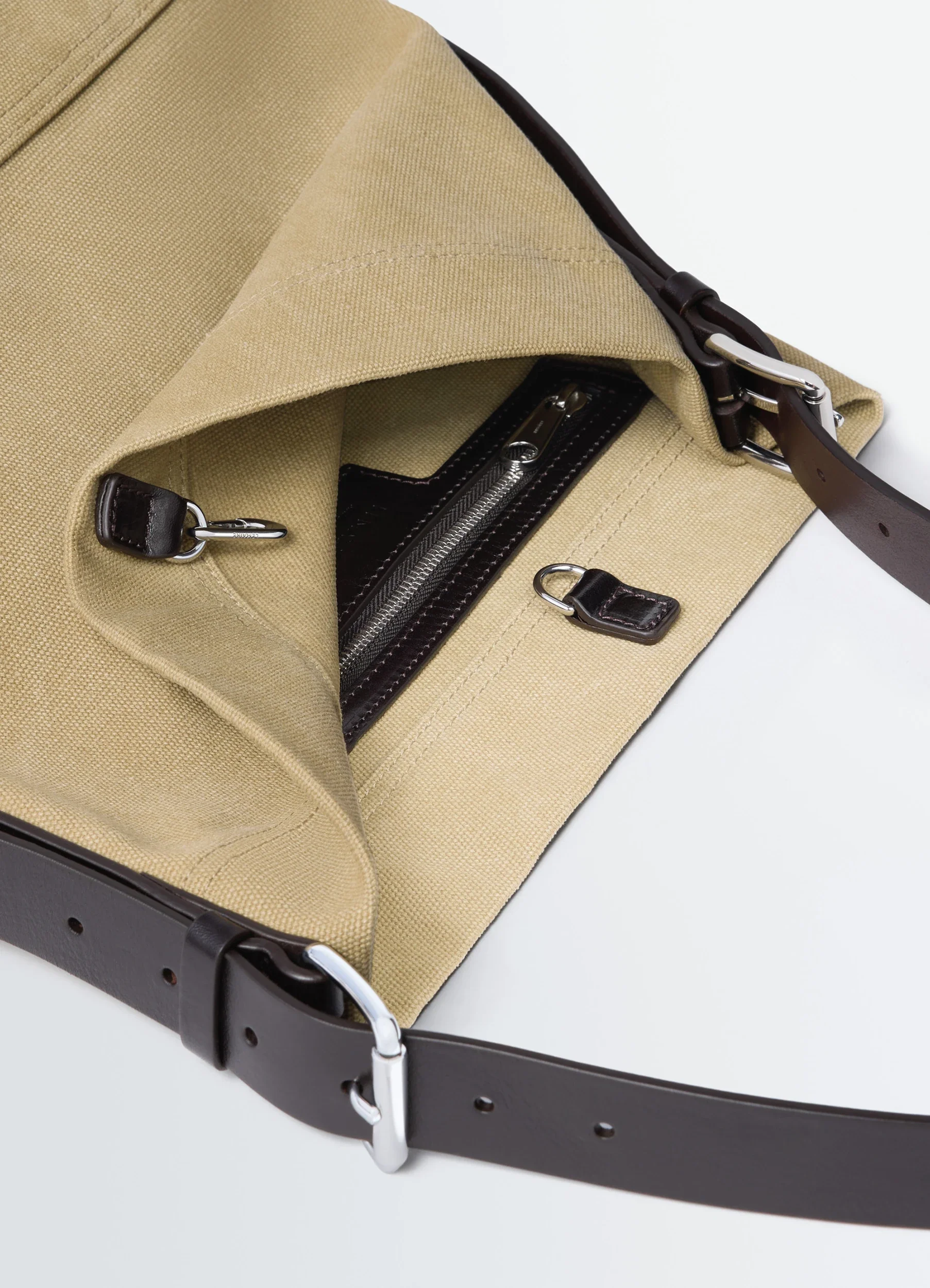 SMALL BELTED TOTE BAG IN COTTON CANVAS - Image 4