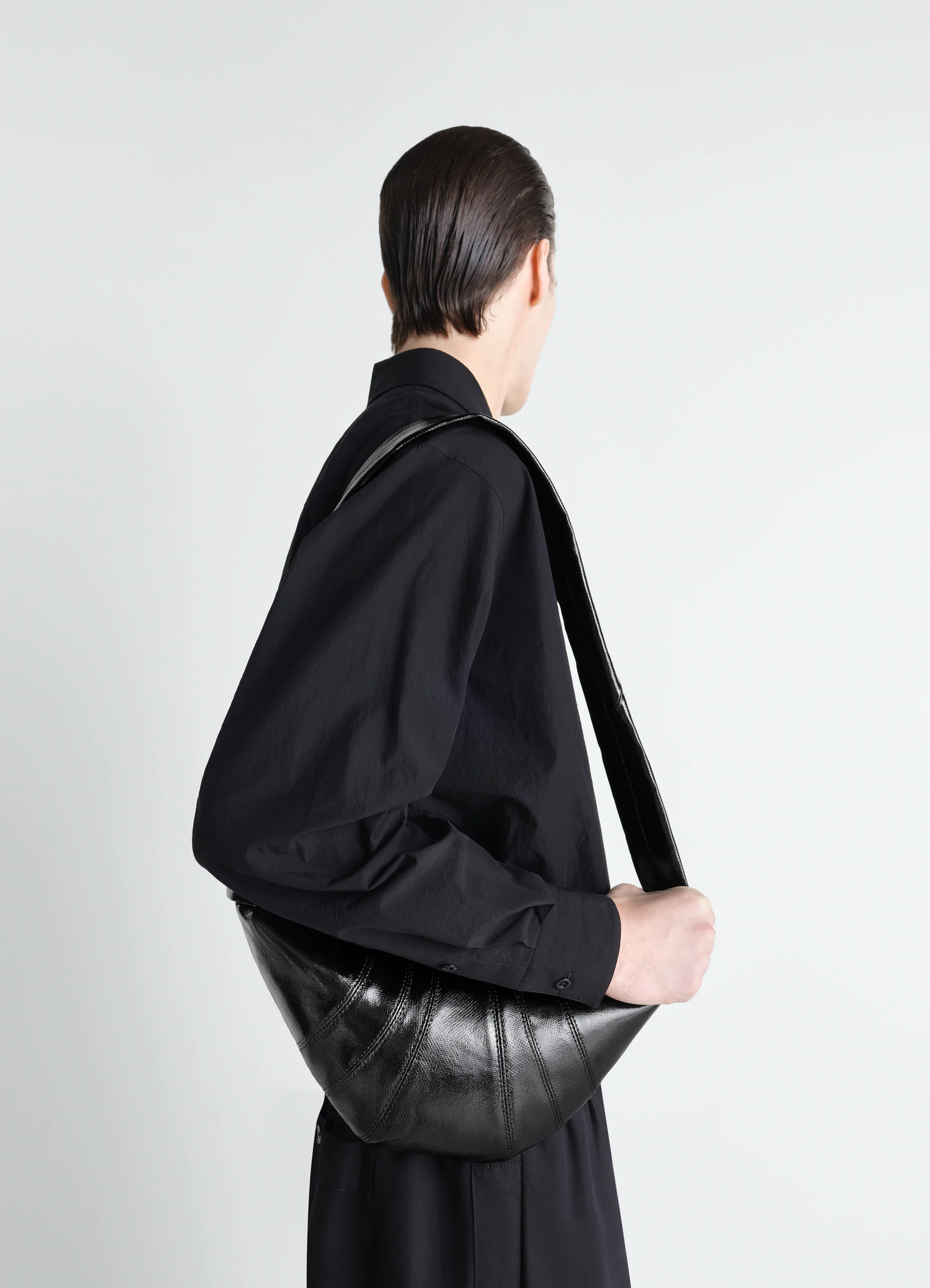 SMALL CROISSANT BAG IN COATED COTTON - Image 3
