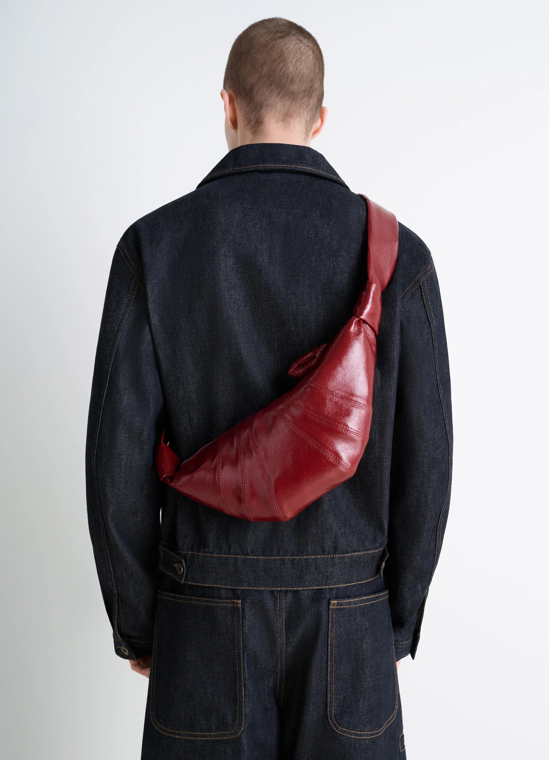 SMALL CROISSANT BAG IN COATED COTTON - Image 3