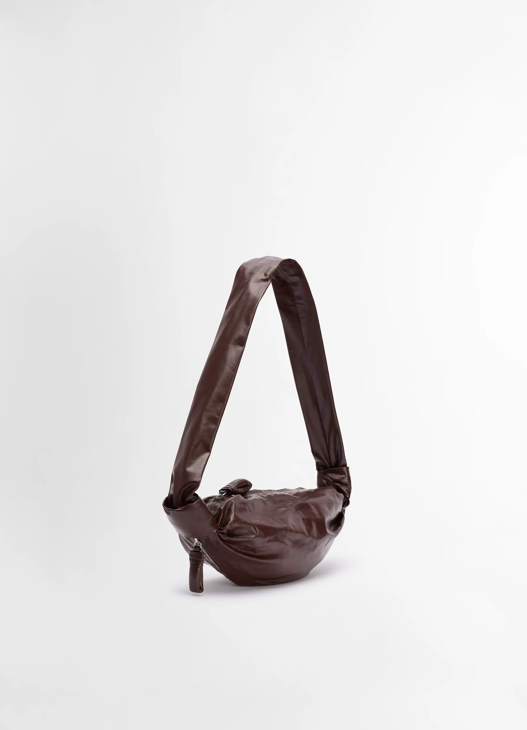 SMALL SOFT CROISSANT BAG IN PAPER LEATHER - Image 4